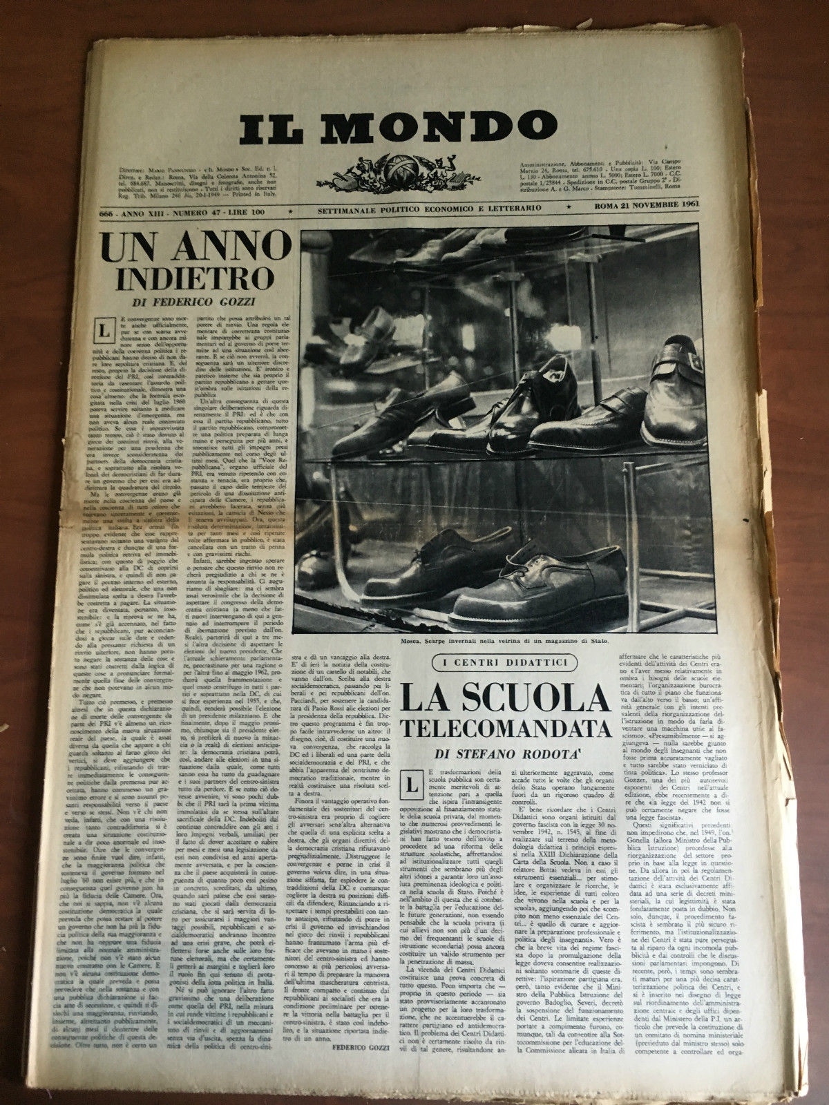 Il Mondo diretto da Mario Pannunzio 666 Anno XIII n^ …