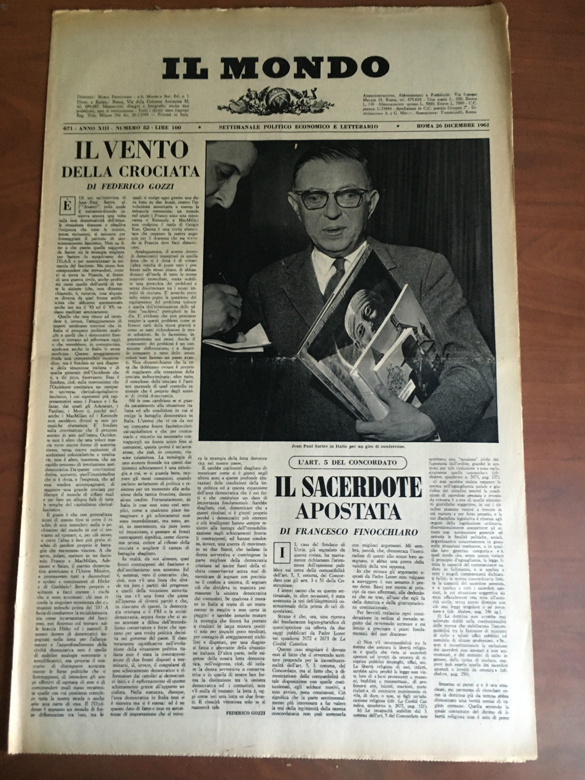 Il Mondo diretto da Mario Pannunzio 671 Anno XIII n^ …