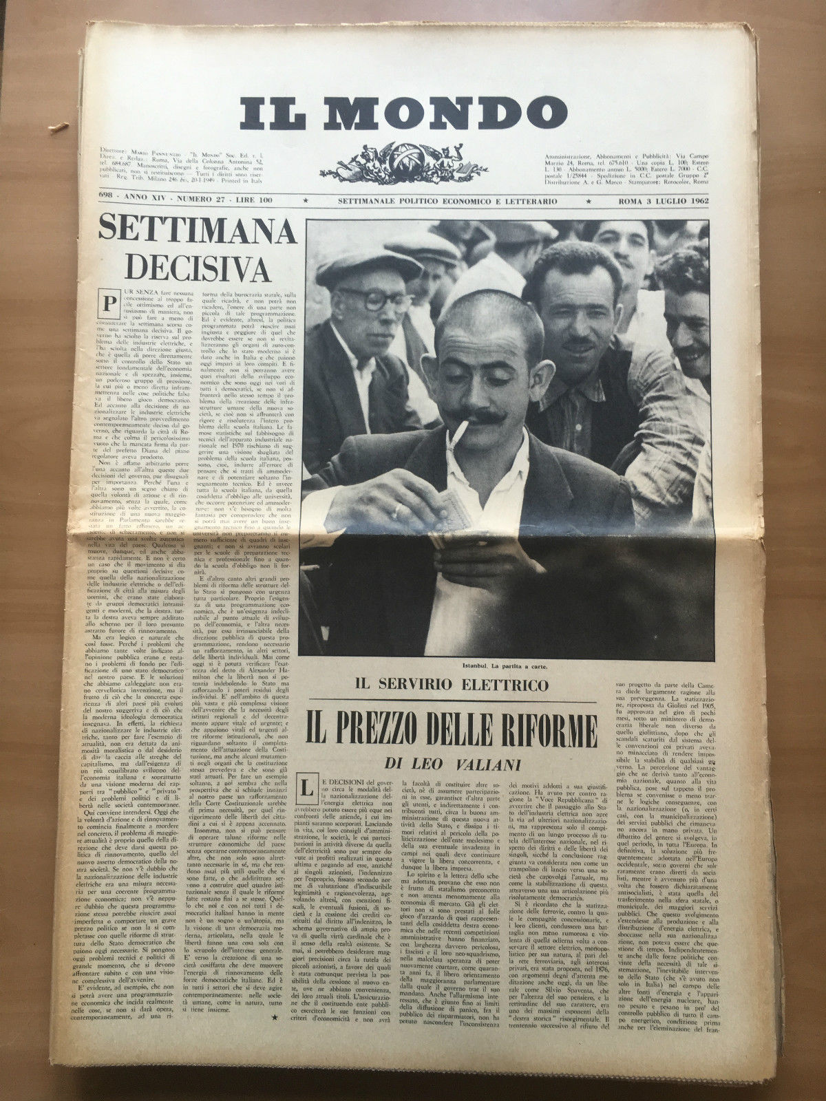 Il Mondo diretto da Mario Pannunzio 698 Anno XIV n^ …