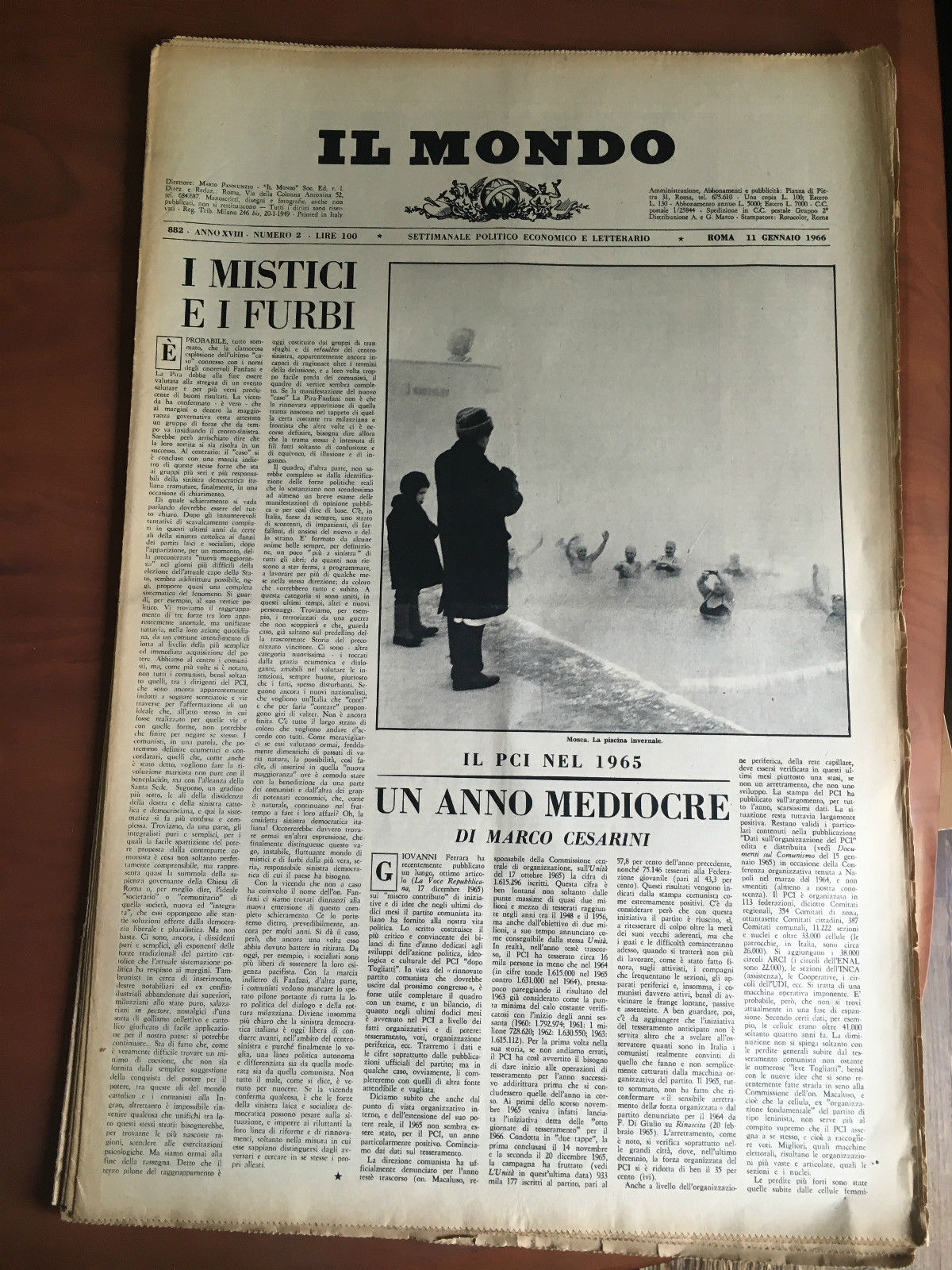 Il Mondo diretto da Mario Pannunzio 882 Anno XVIII n …