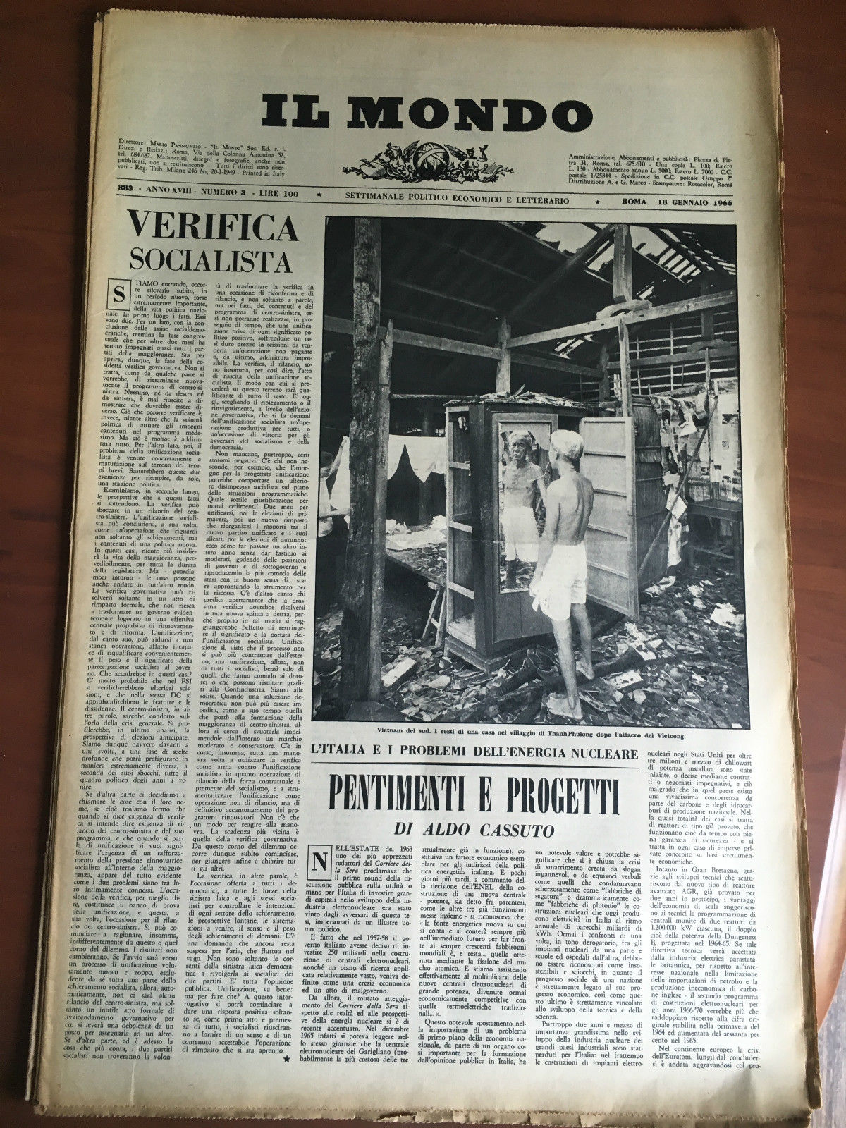 Il Mondo diretto da Mario Pannunzio 883 Anno XVIII n …