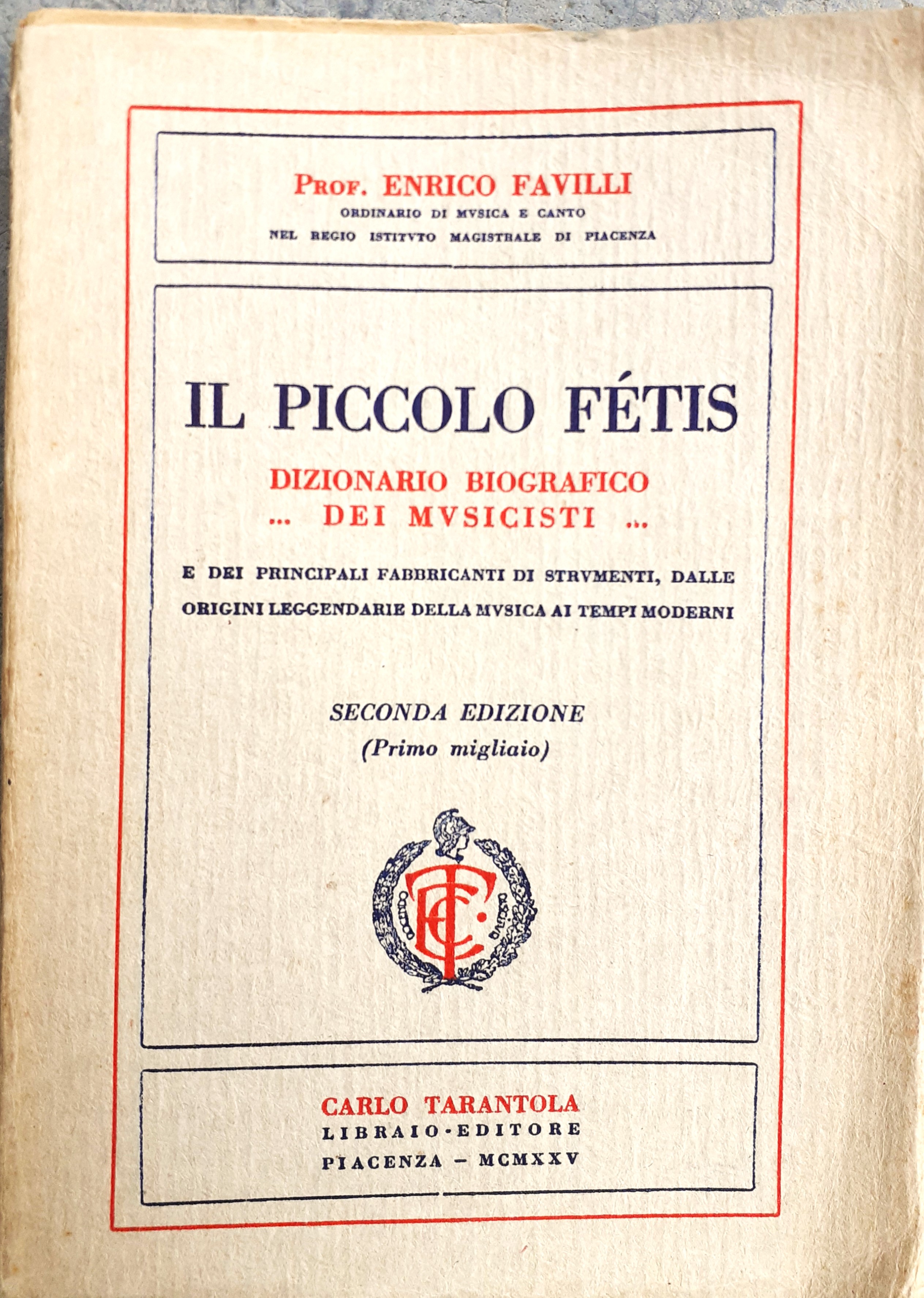 Il Piccolo Fétis Dizionario biografico dei Musicisti 1925