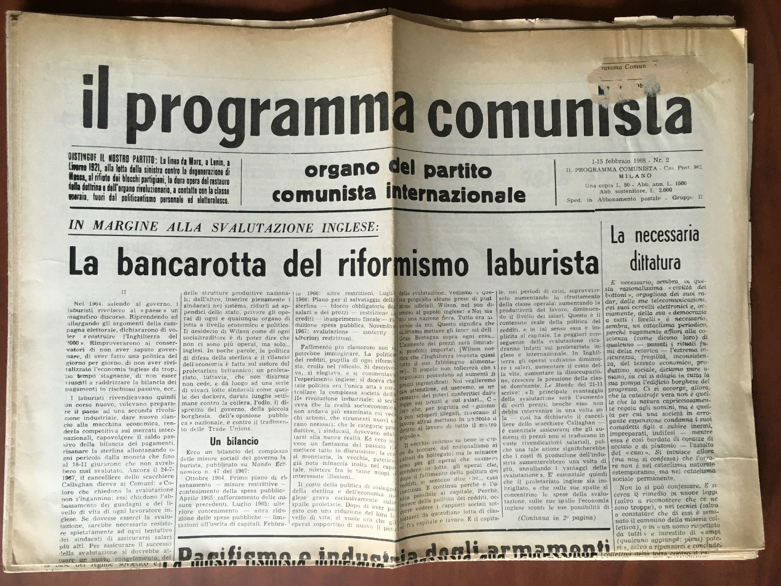 Il programma comunista n^ 2 - 1/15 Febbraio 1968 - …