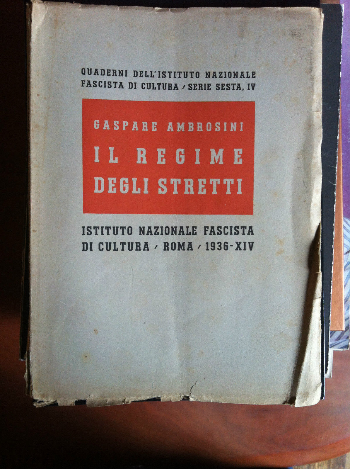 Il regime degli stretti di Gaspare Ambrosini Ist. Naz. Fascista …