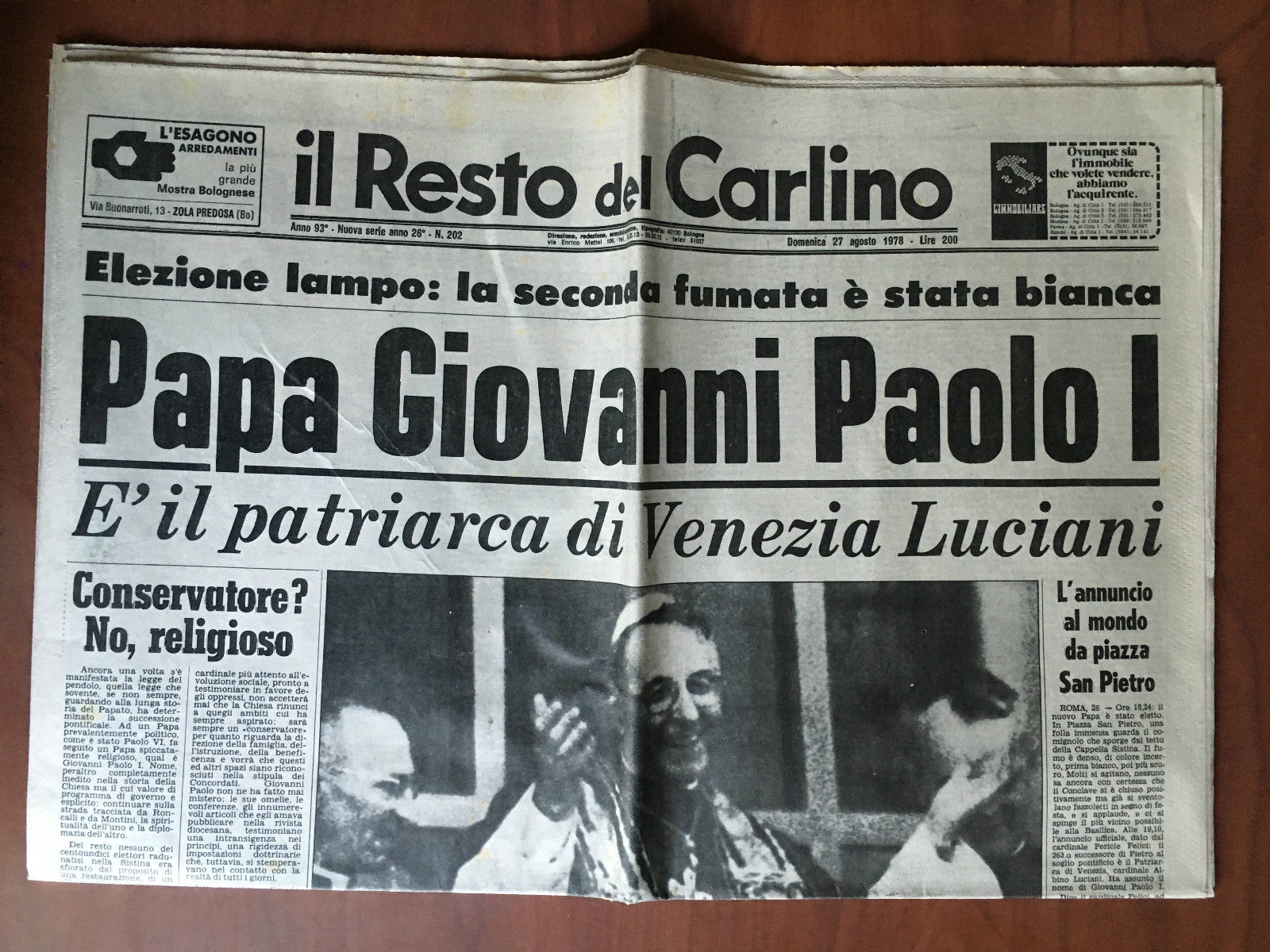 Il Resto del Carlino Anno 93 n^ 202 Agosto 1978 …