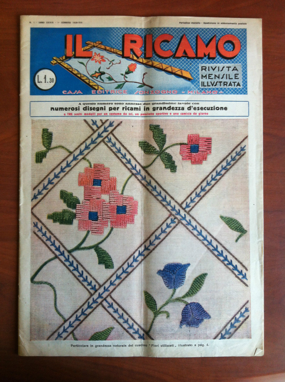 Il Ricamo n^ 12 anno XXXIX - 1^ Gennaio 1938 …
