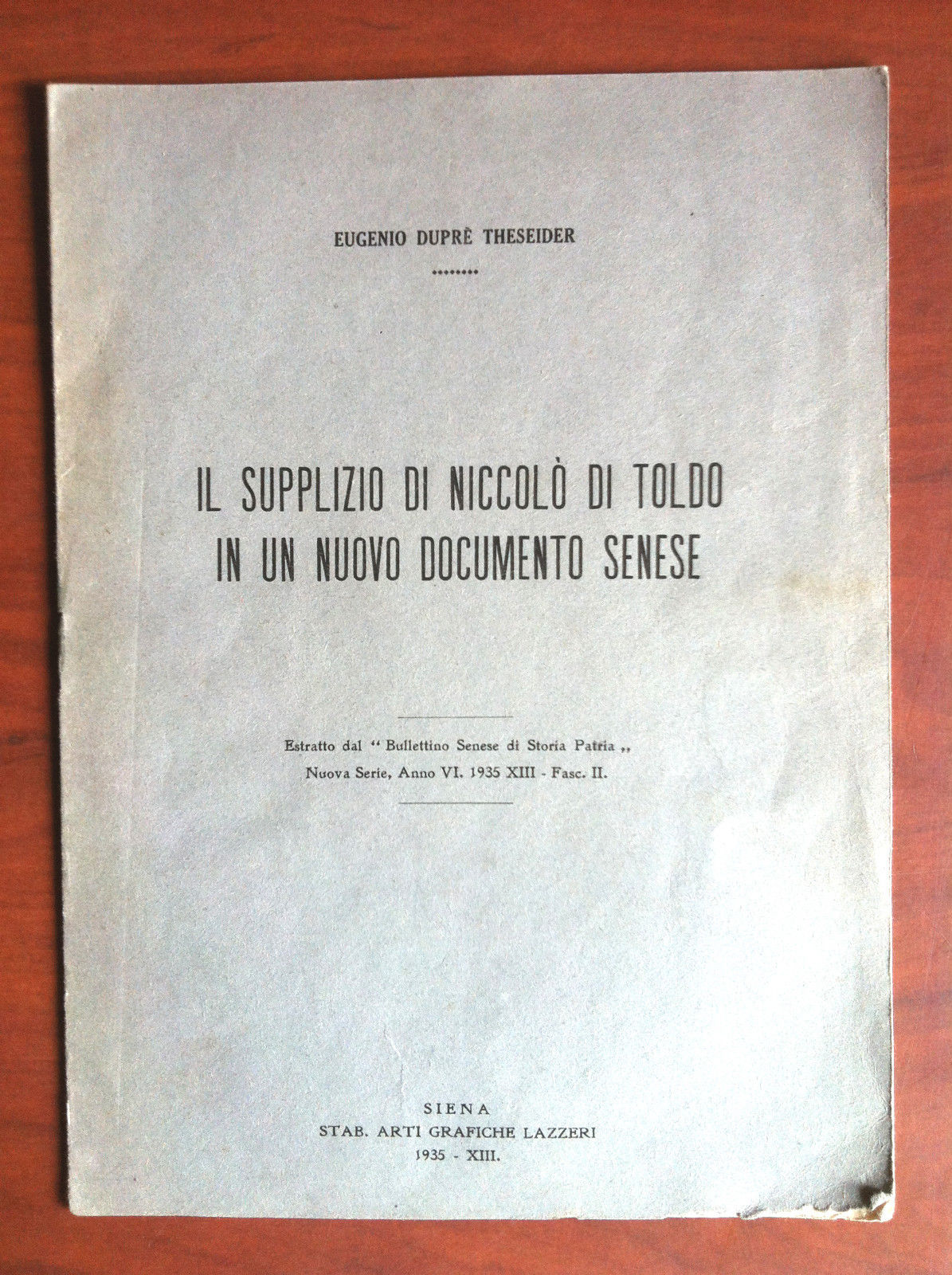 Il supplizio di Niccolò di Toldo in un nuovo documento …