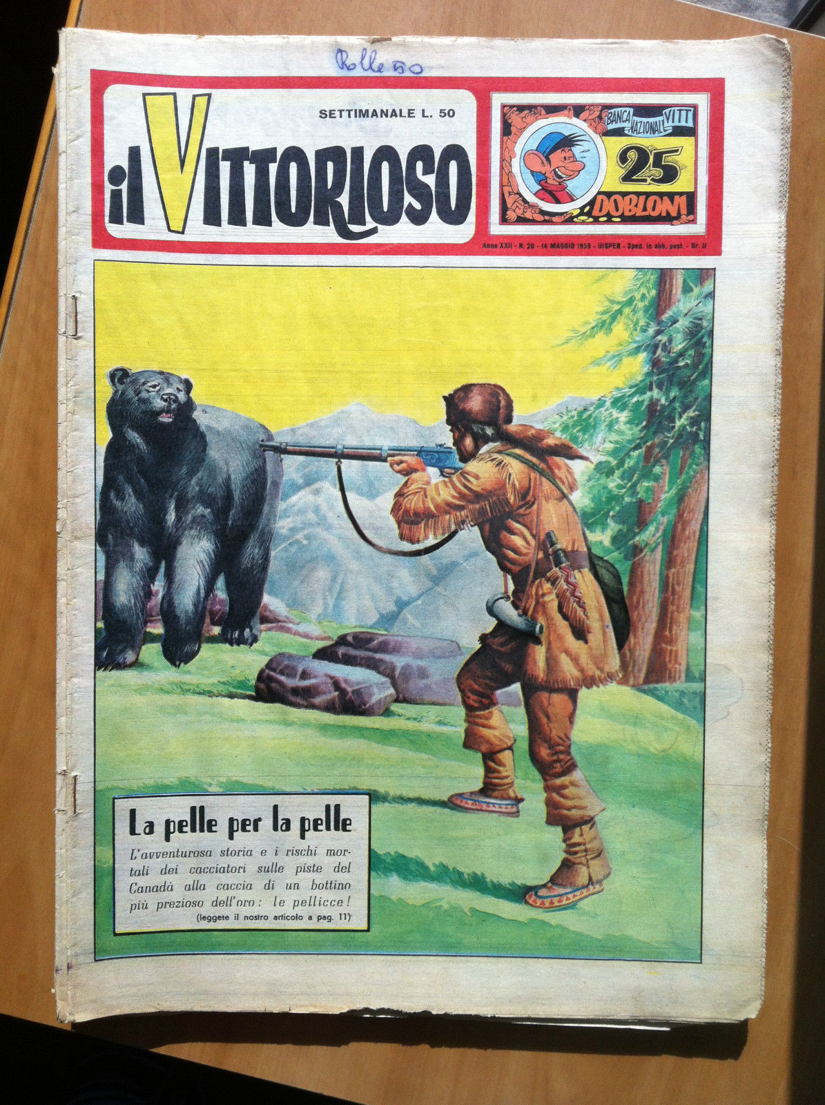 il Vittorioso settimanale Anno XXII n^ 20 - 14 Maggio …