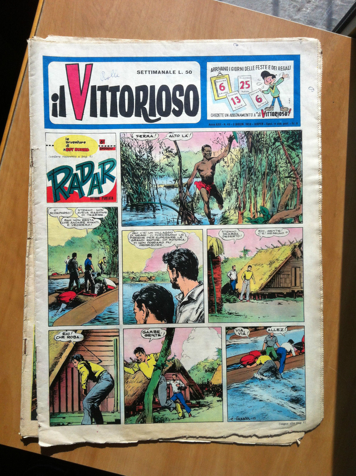 il Vittorioso settimanale Anno XXII n^ 49 - 3 Dicembre …