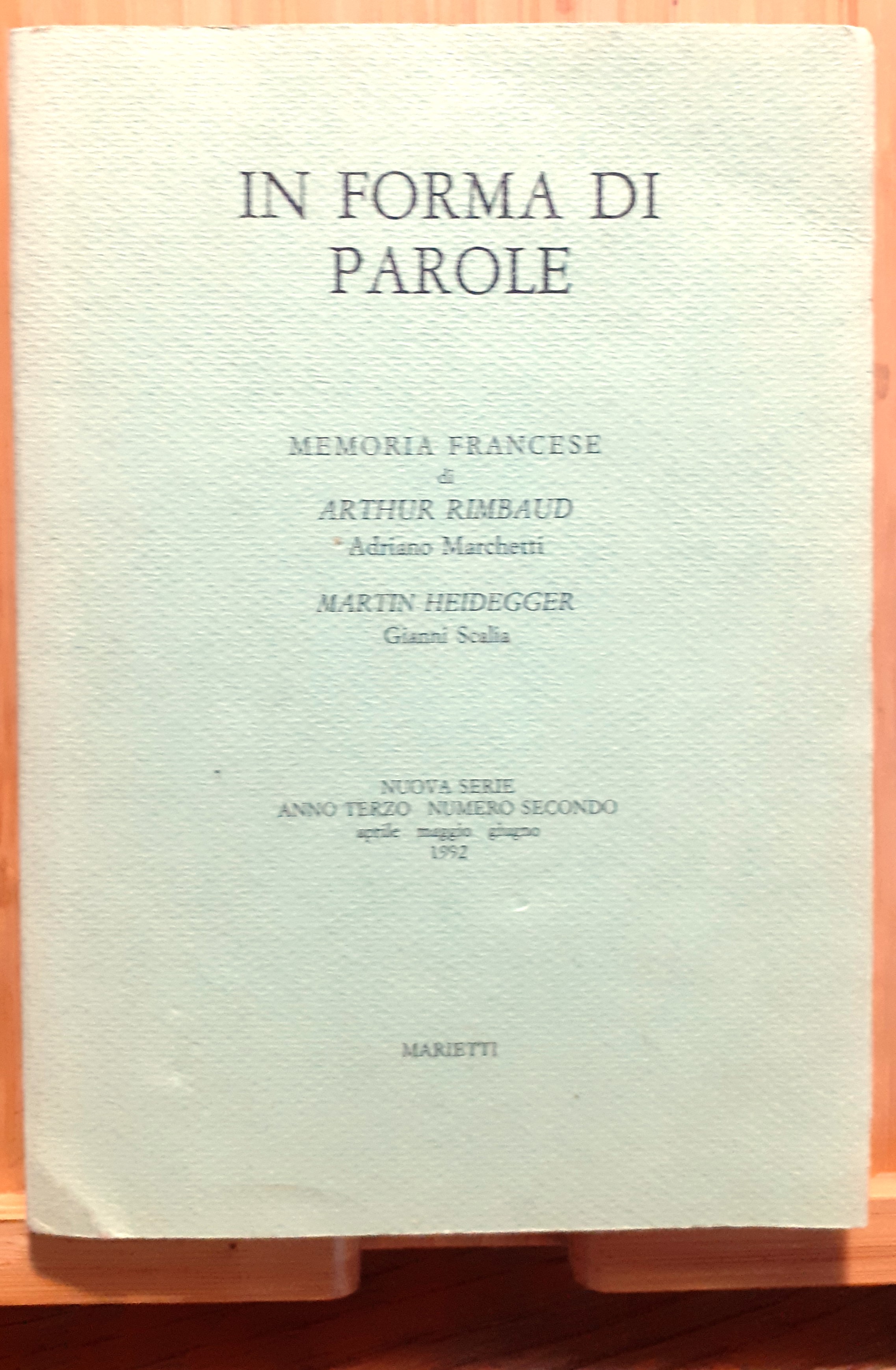 In forma di parole. Memoria francese di Arthur Rimbaud