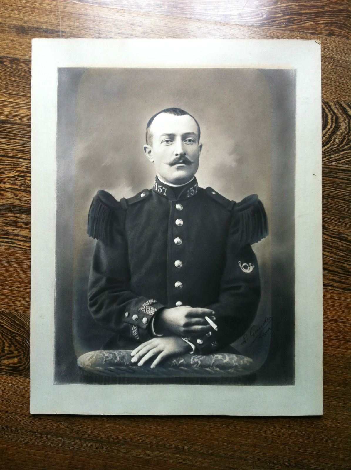 Ingrandimento fotografico originale inizi '900 - Militare foto L. Gaudè …