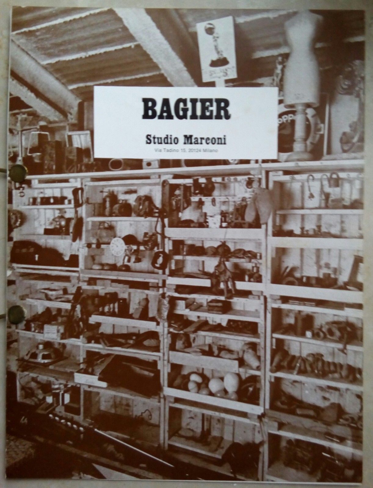 Invito Bagier Studio Marconi Milano 1972
