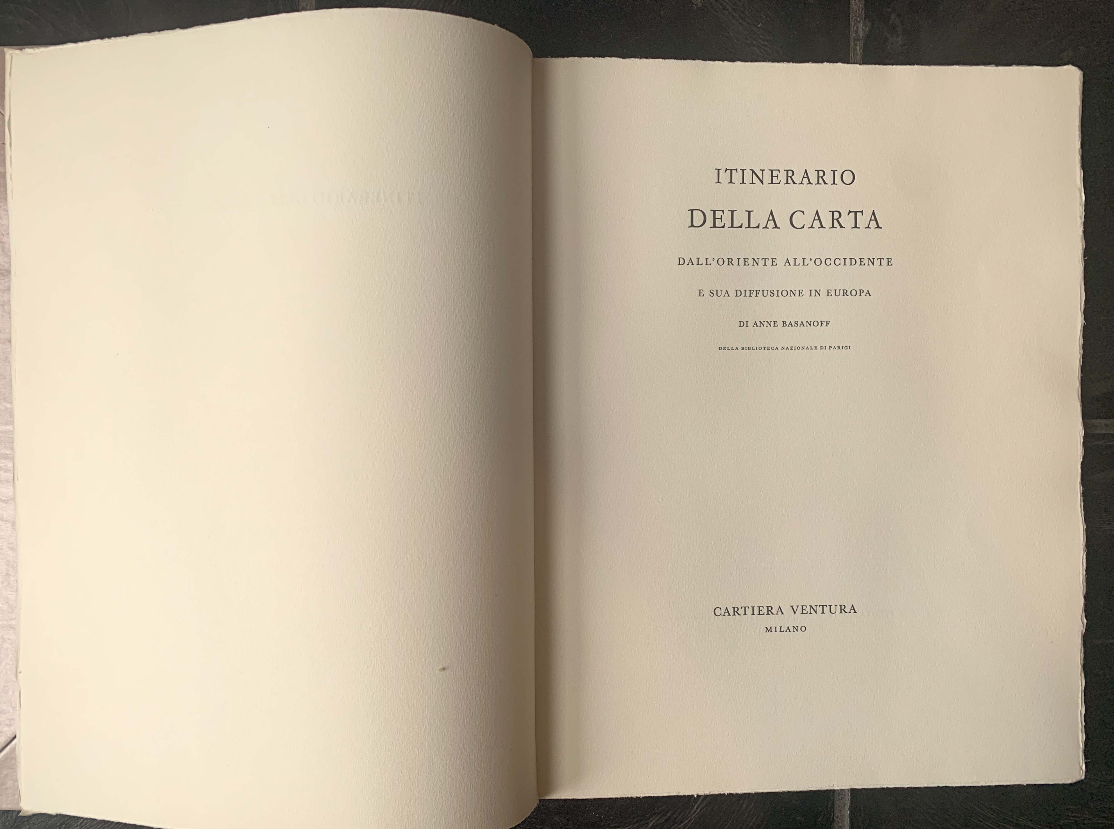 Itinerario della carta dall'Oriente all'Occidente e sua diffusione in Europa