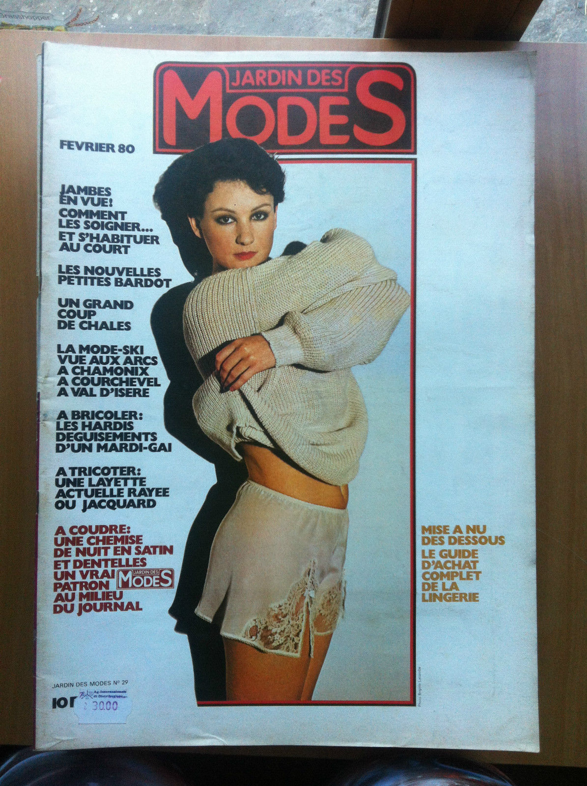Jardin des Modes n^ 29 Février 1980 Couverture: Isabelle Weingarten …