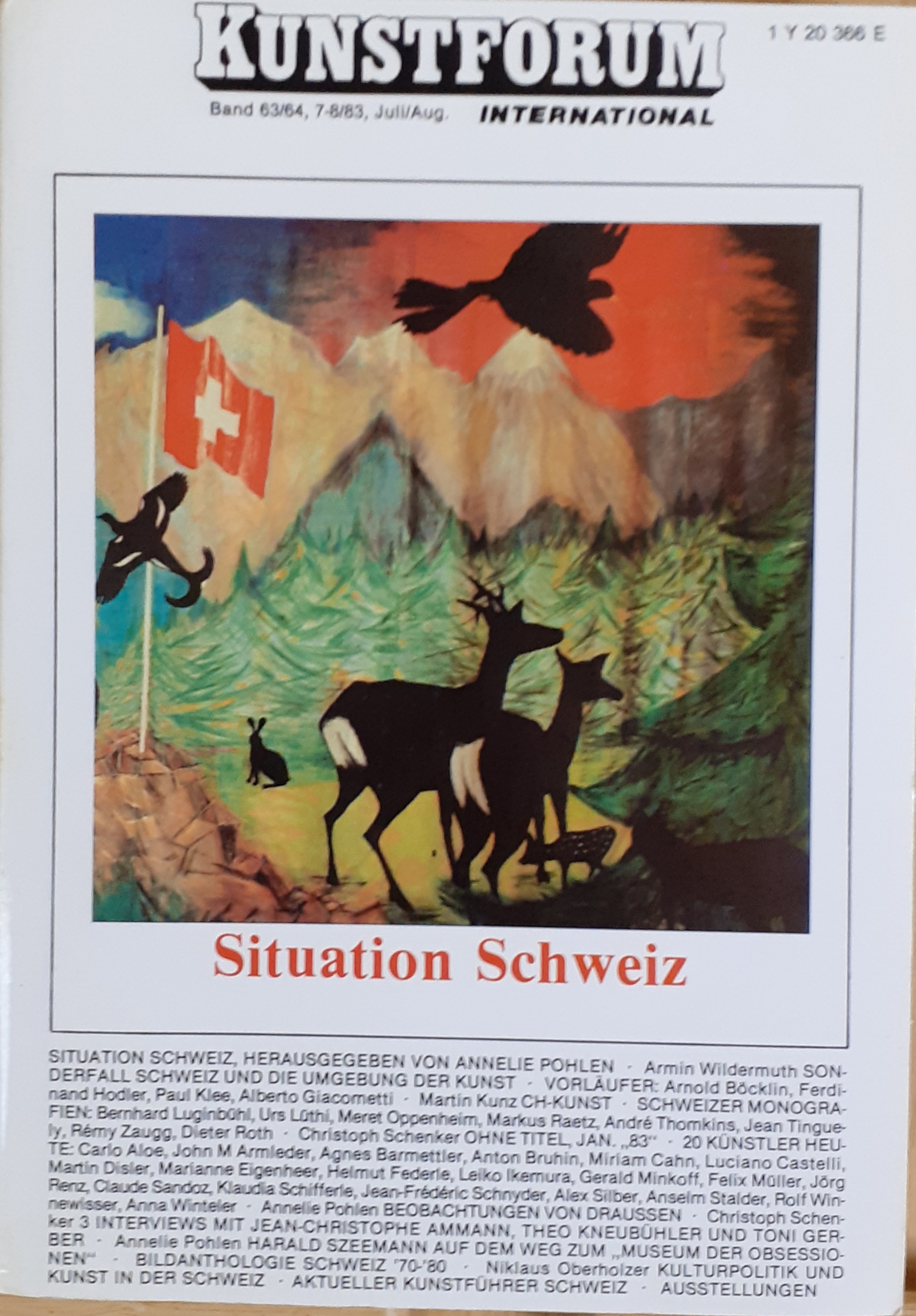 Kunstforum International Band 63/64, 7-8/83, Juli/Aug