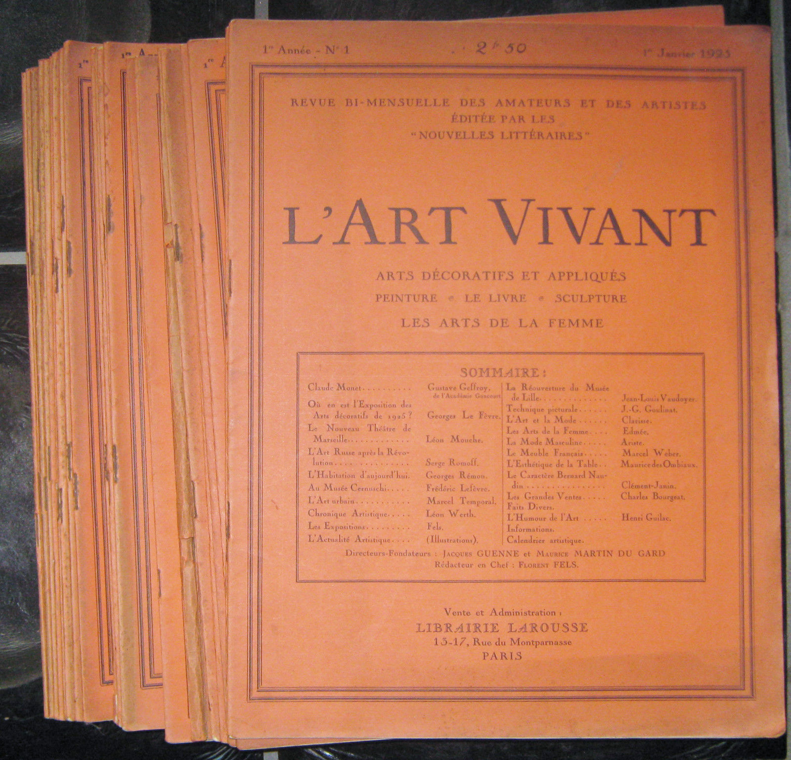 L'Art Vivant revue prima annata 1925