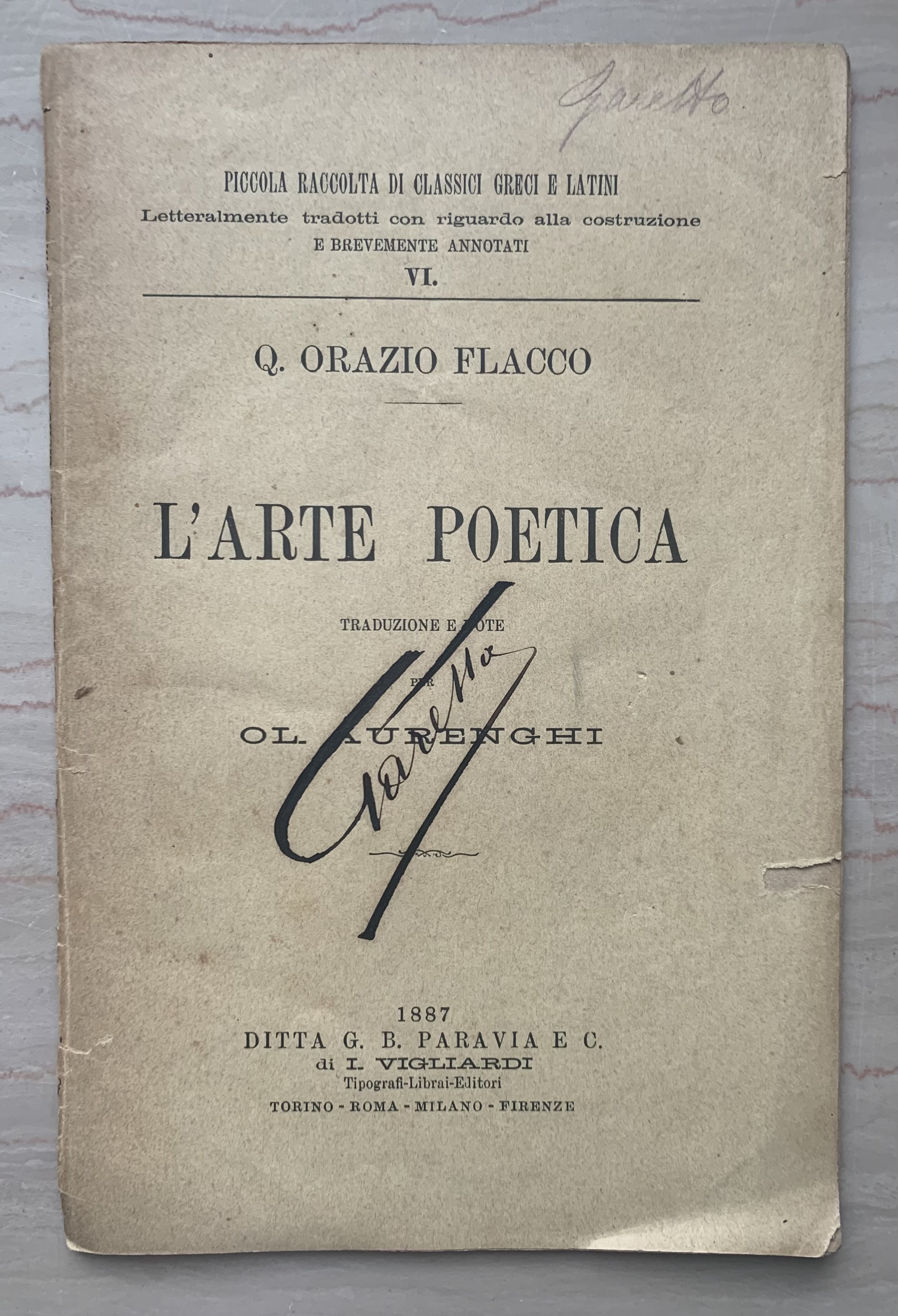 L'arte poetica