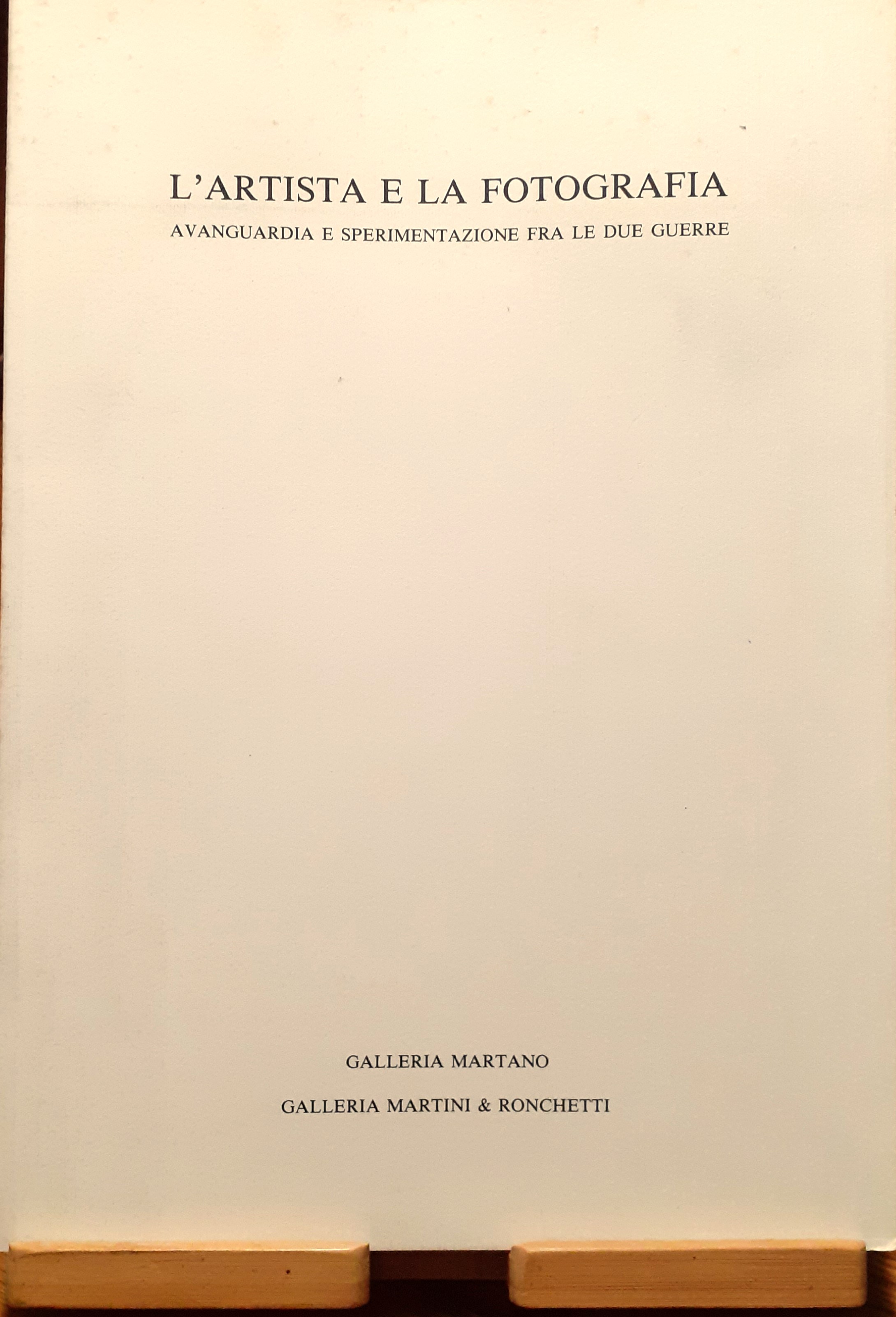 L'artista e la fotografia. Avanguardia e sperimentazione fra le due …