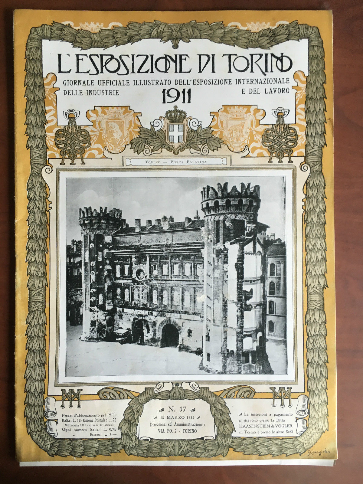 L' Esposizione di Torino 1911 giuornale ufficiale n^ 17 del …