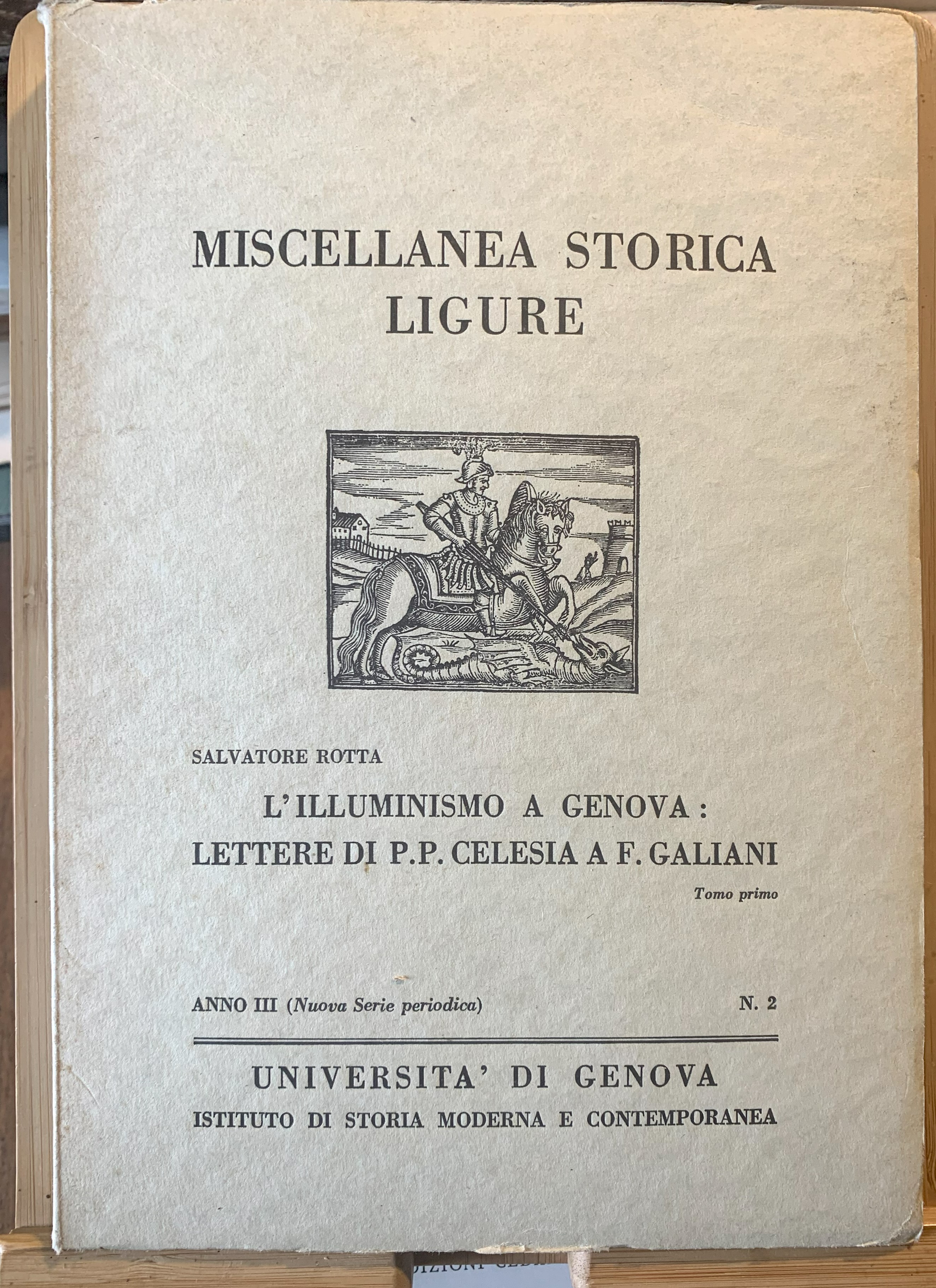 L'Illuminismo a Genova: lettere di P.P. Celesia a F. Galiani. …