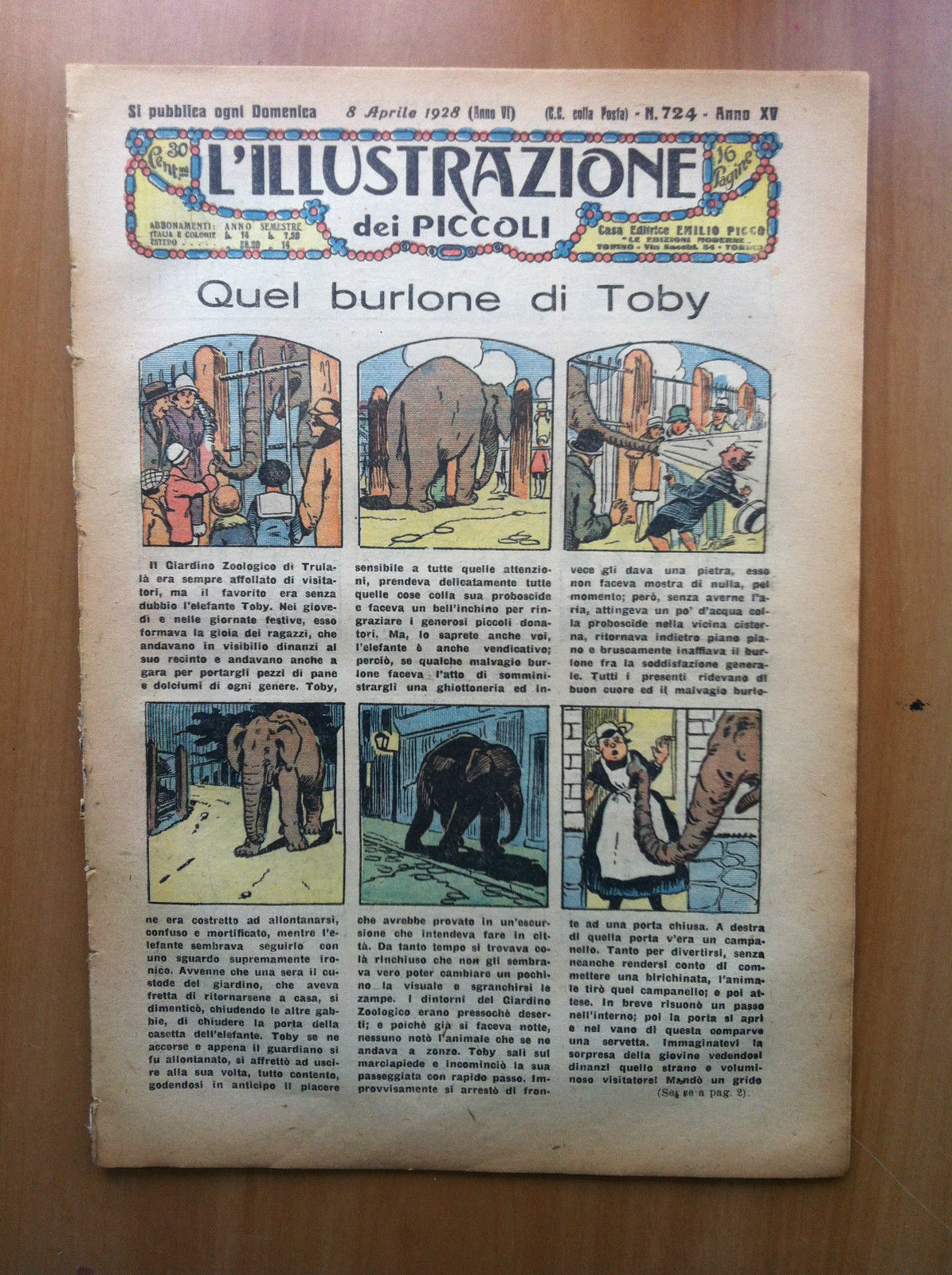 L'Illustrazione dei piccoli Anno XV n^ 724 - 8 Aprile …