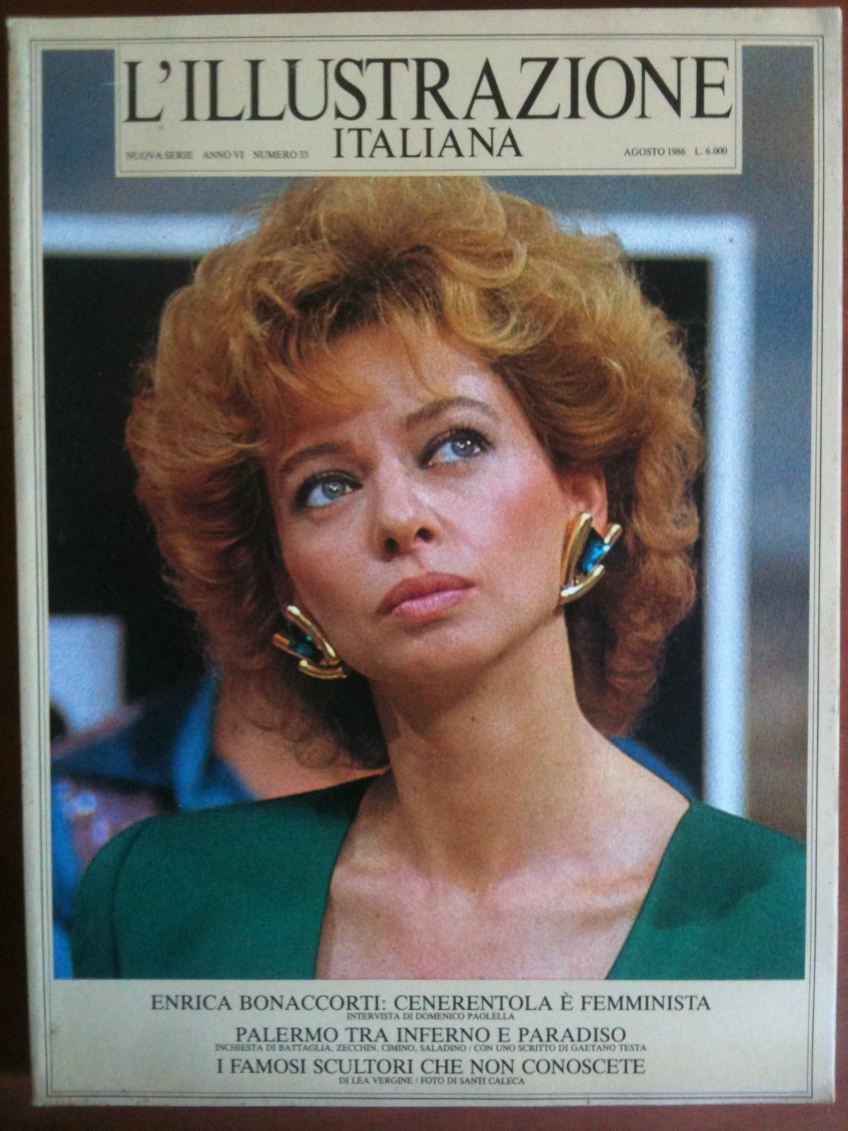 L'Illustrazione Italiana n^ 33 Agosto 1986 Cover: Enrica Bonaccorti - …