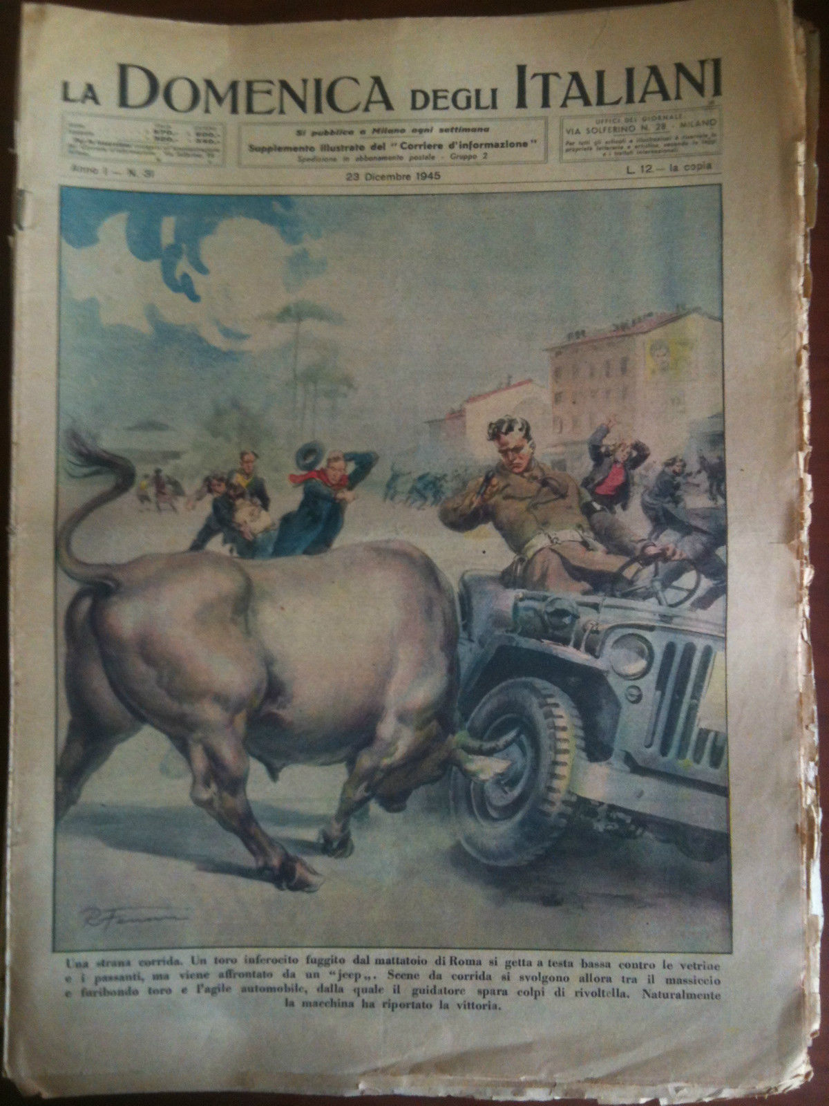 La Domenica degli Italiani ex Domenica del Corriere Anno I …