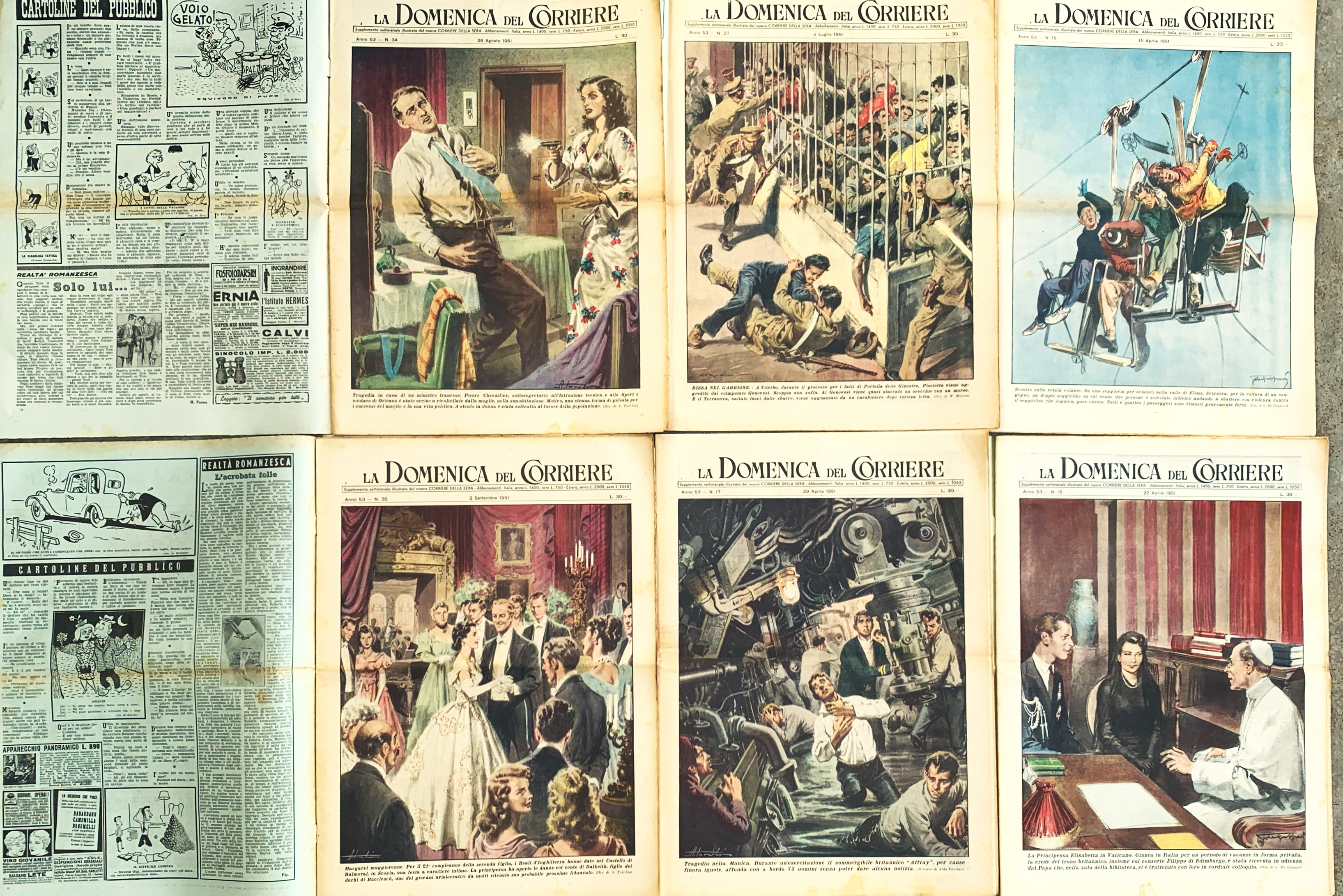 La Domenica del Corriere sei numeri del 1951