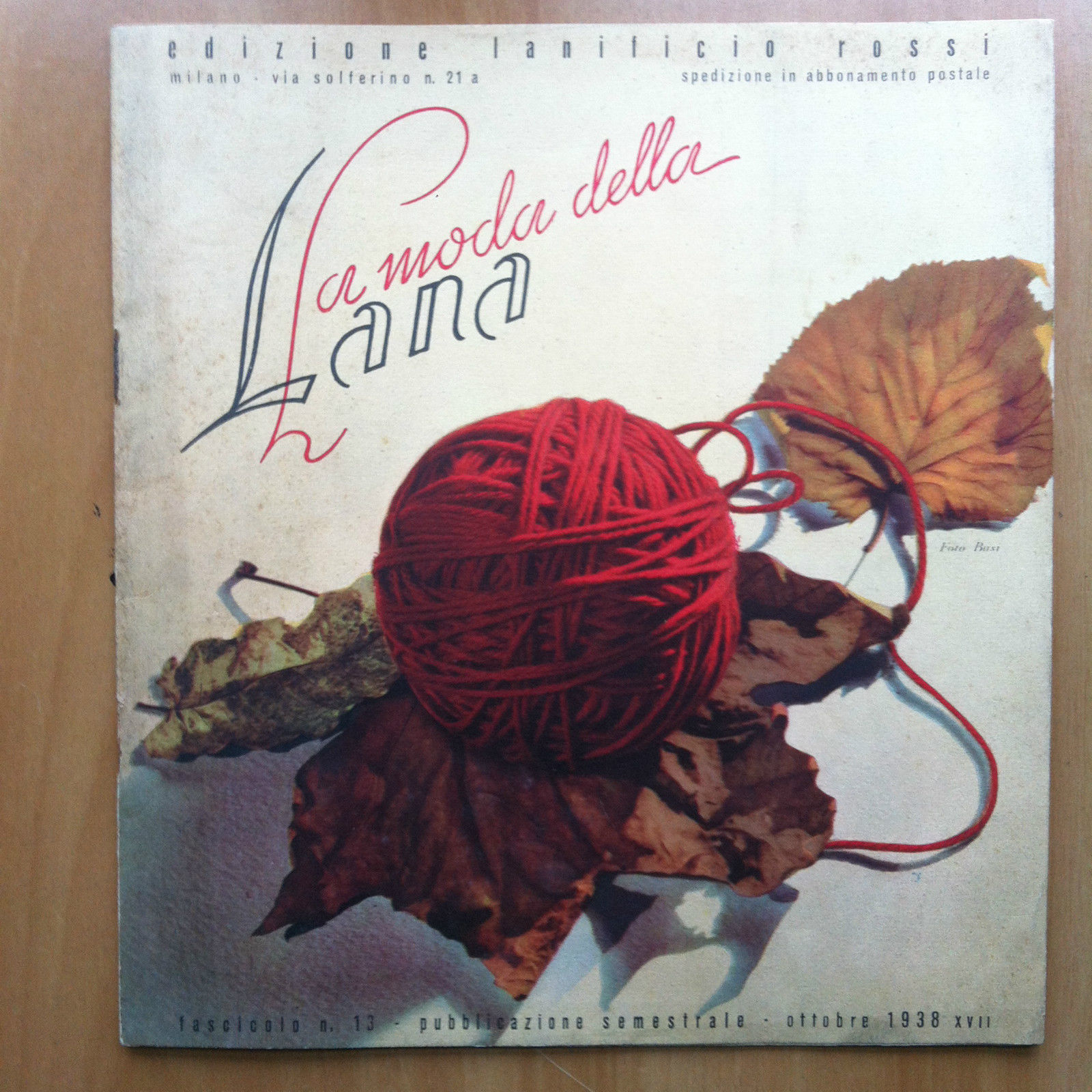 La moda della Lana fasc. n^ 13 ottobre 1938 - …
