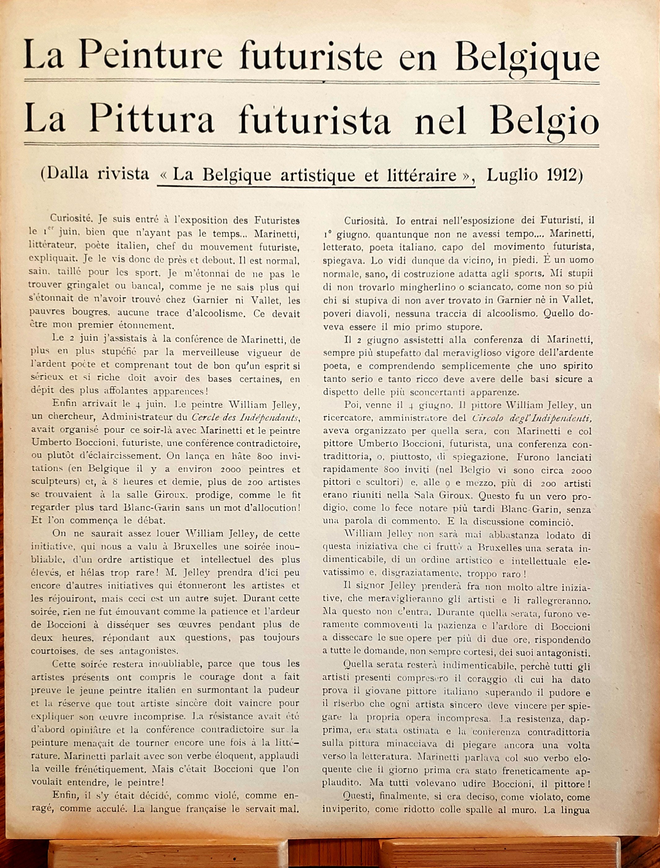 La Pittura futurista nel Belgio - Direzione del Movimento Futurista …