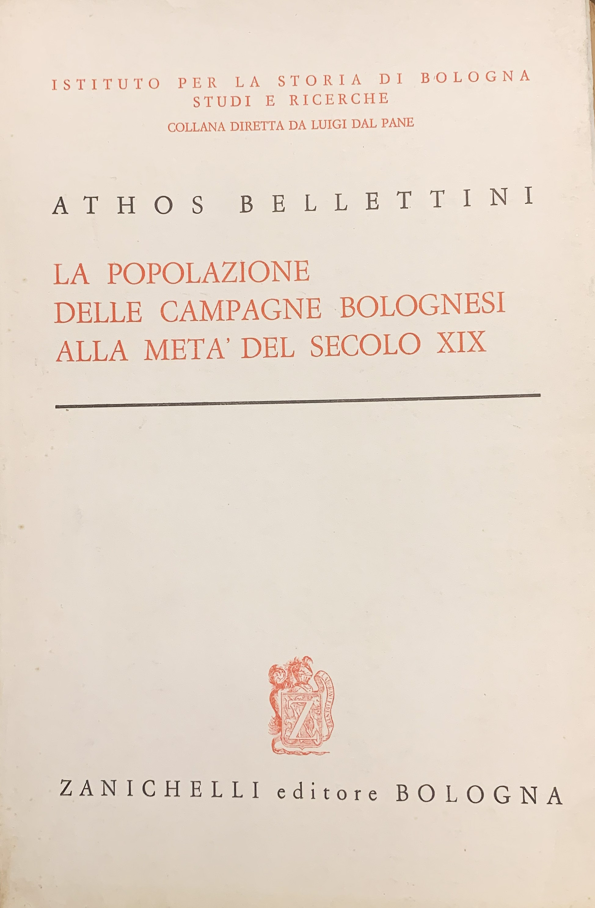 La popolazione delle campagne bolognesi alla metà del secolo XIX