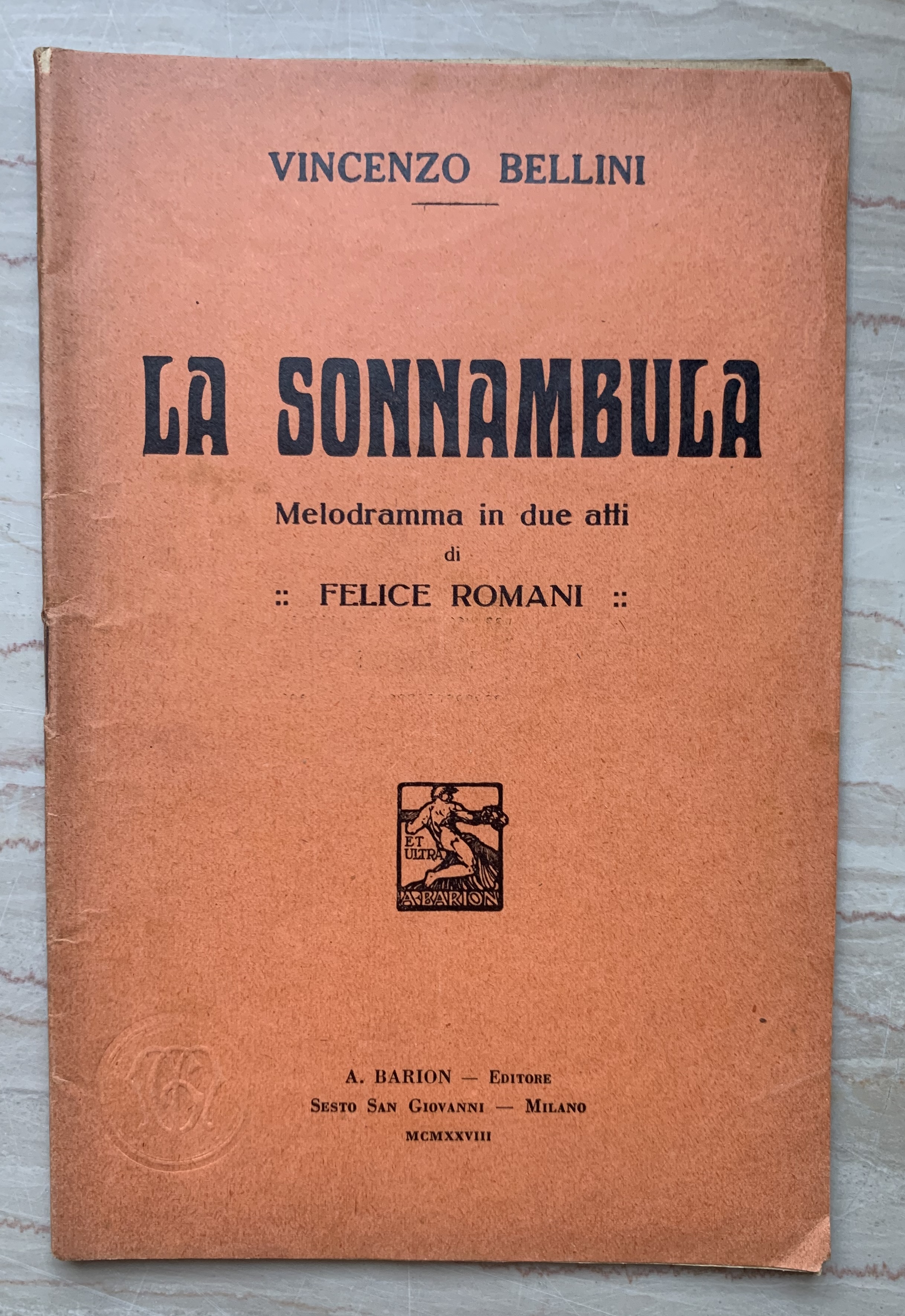 La sonnambula. Melodramma in due atti