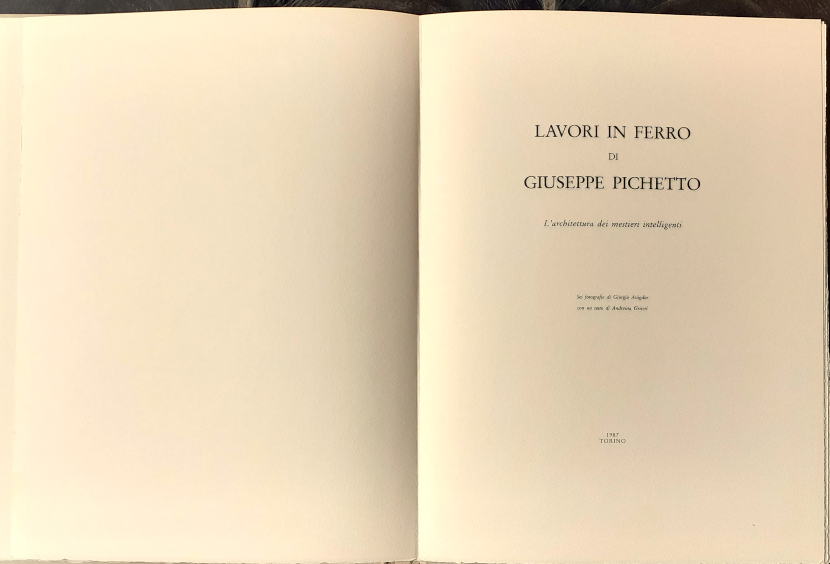 Lavori in ferro di Giuseppe Pichetto con sei fotografie originali …