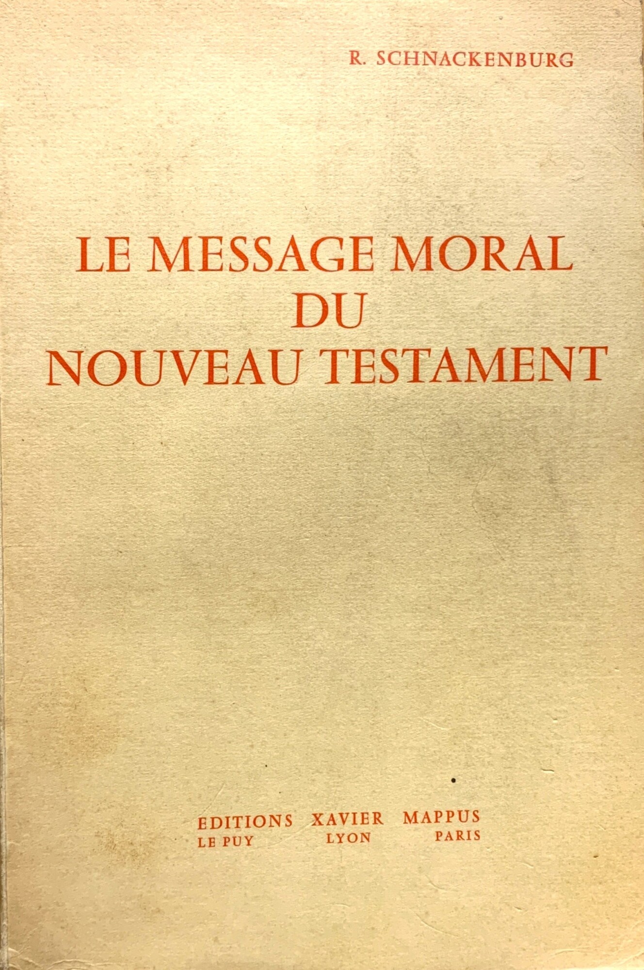 Le message moral du Nouveau Testament