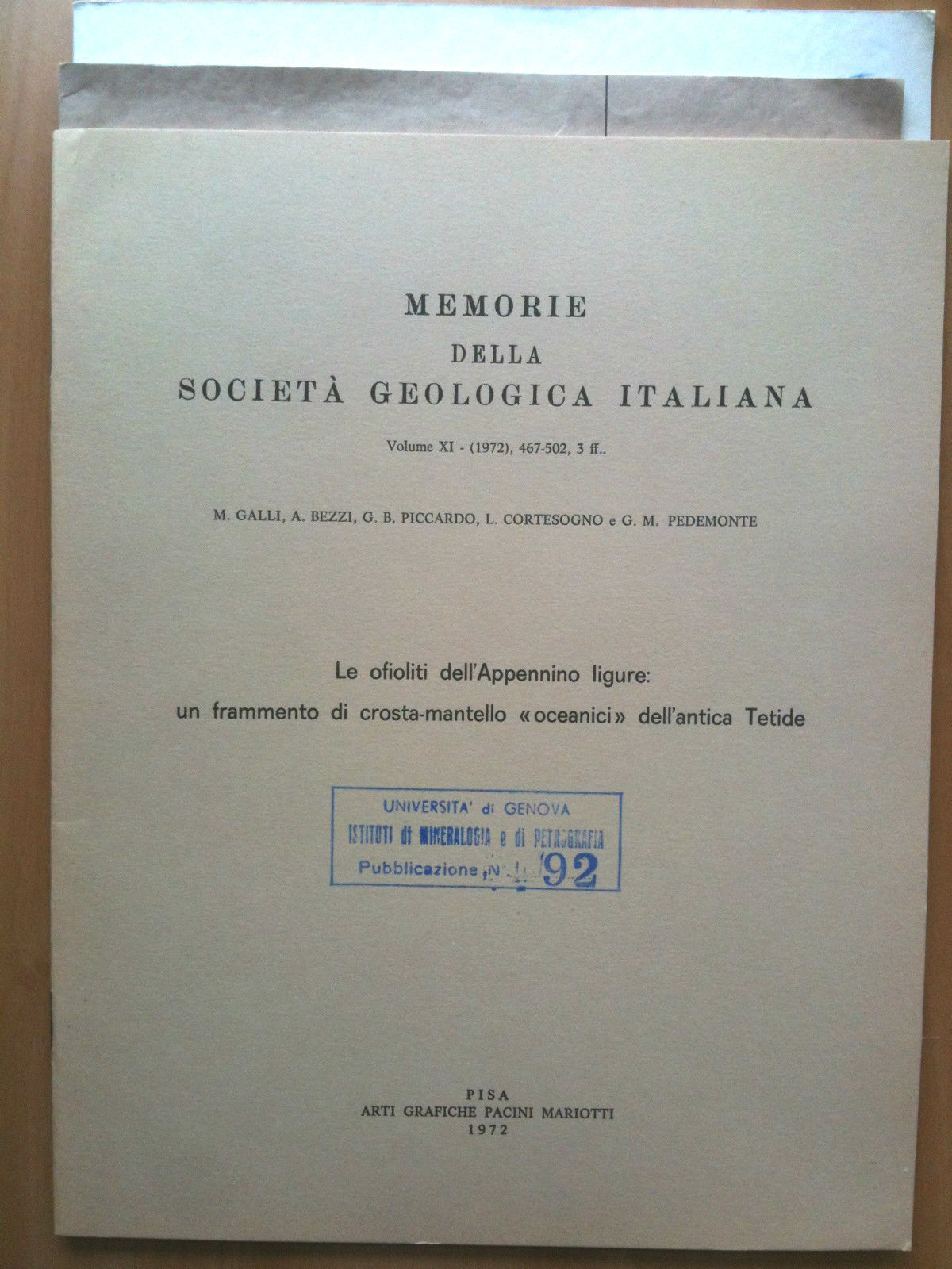Le ofioliti Appennino Ligure: frammento crosta mantello oceanici antica Tetide