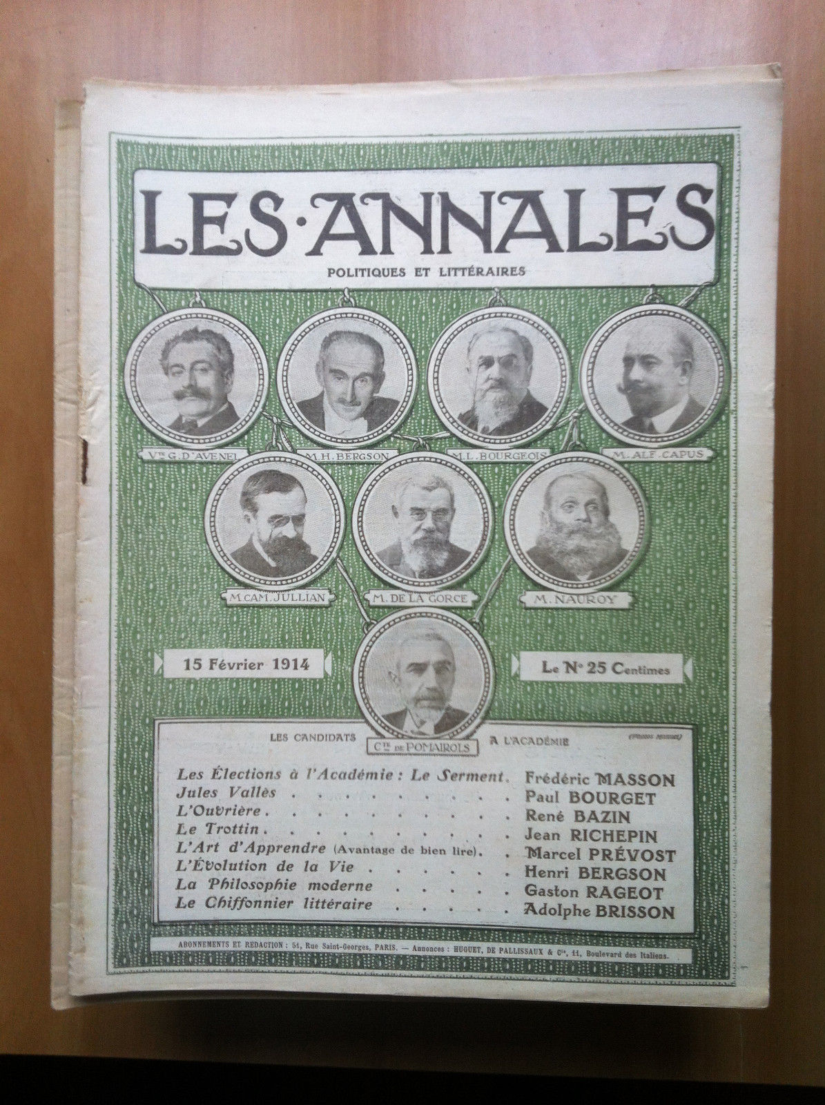 Les Annales politiques et littéraires 15 Février 1914 - E14354