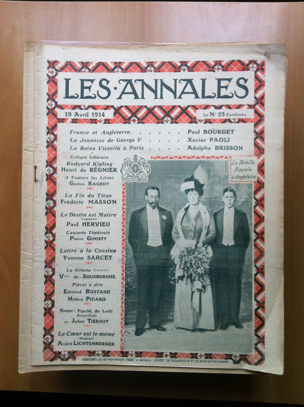 Les Annales politiques et littéraires 19 Avril 1914 - E14358