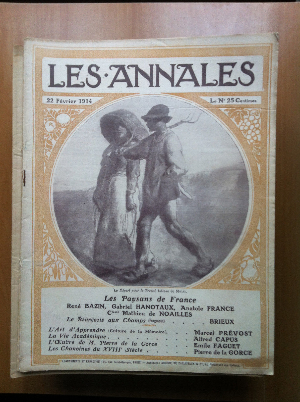 Les Annales politiques et littéraires 22 Février 1914 - E14355