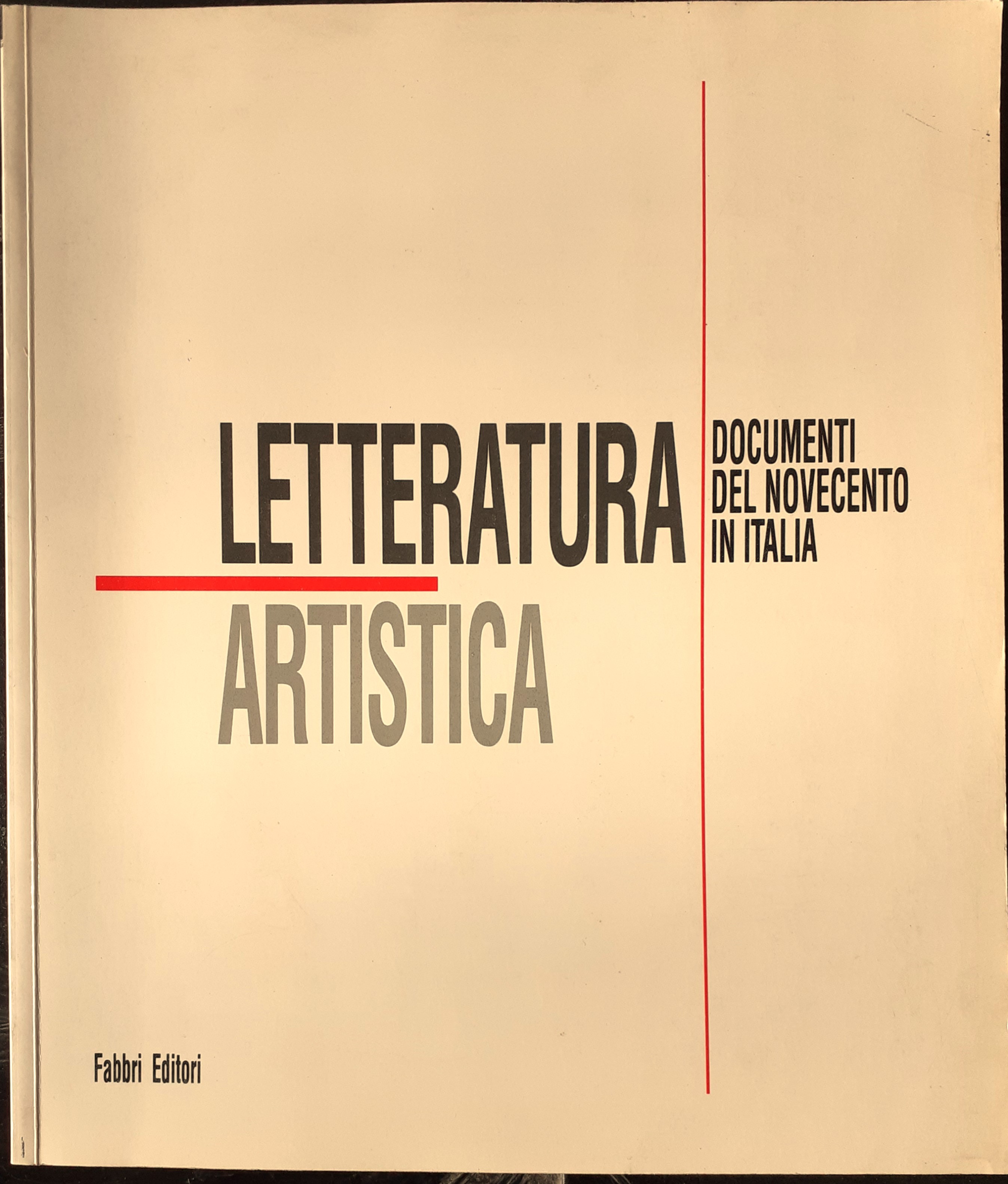 Letteratura artistica. Documenti del Novecento in Italia