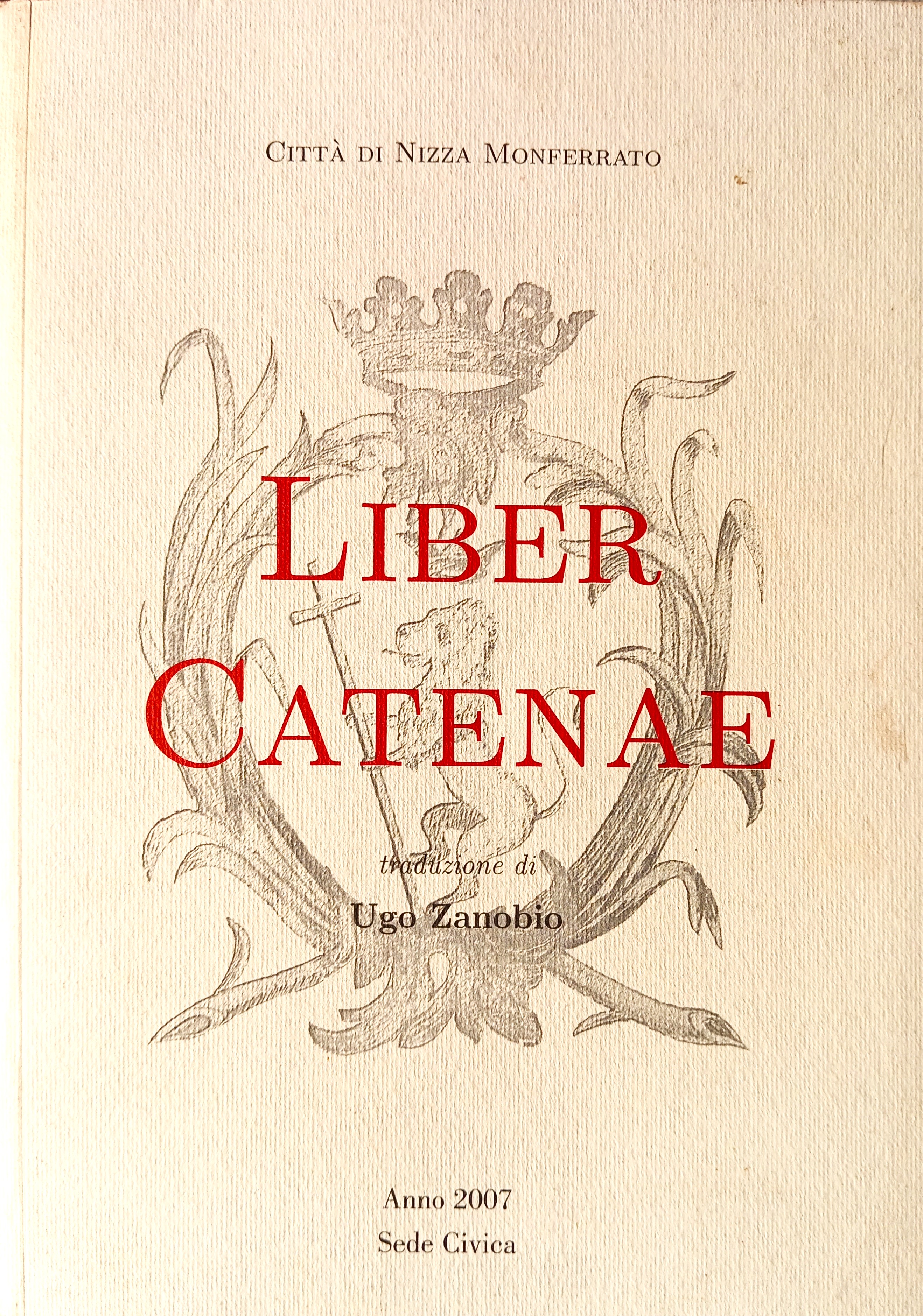 LIBER CATENAE libro degli statuti del comune di Nizza Monferrato