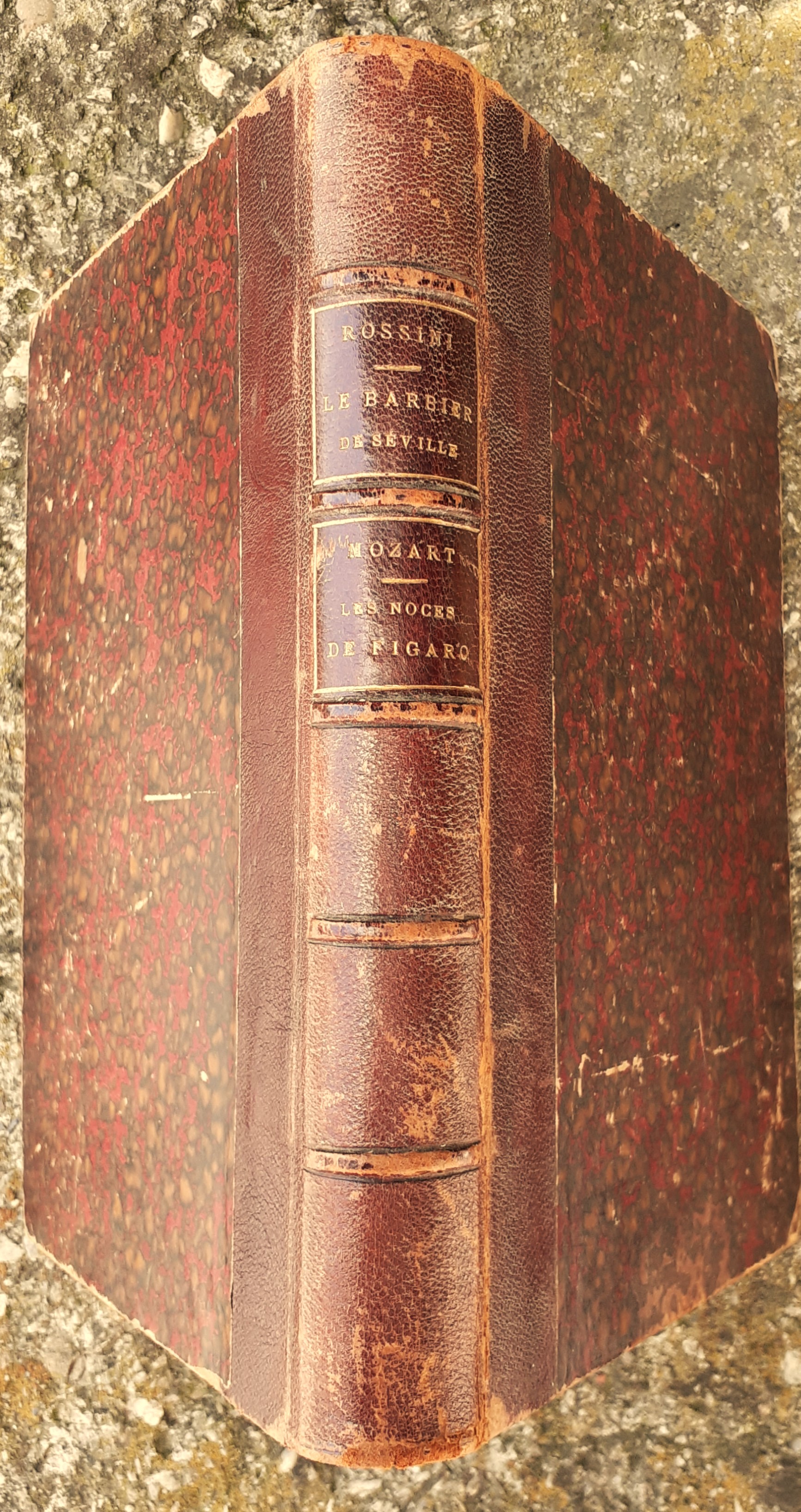 Libro rilegago co due Spartiture complete Rossini-Mozart 1869/70 ca.