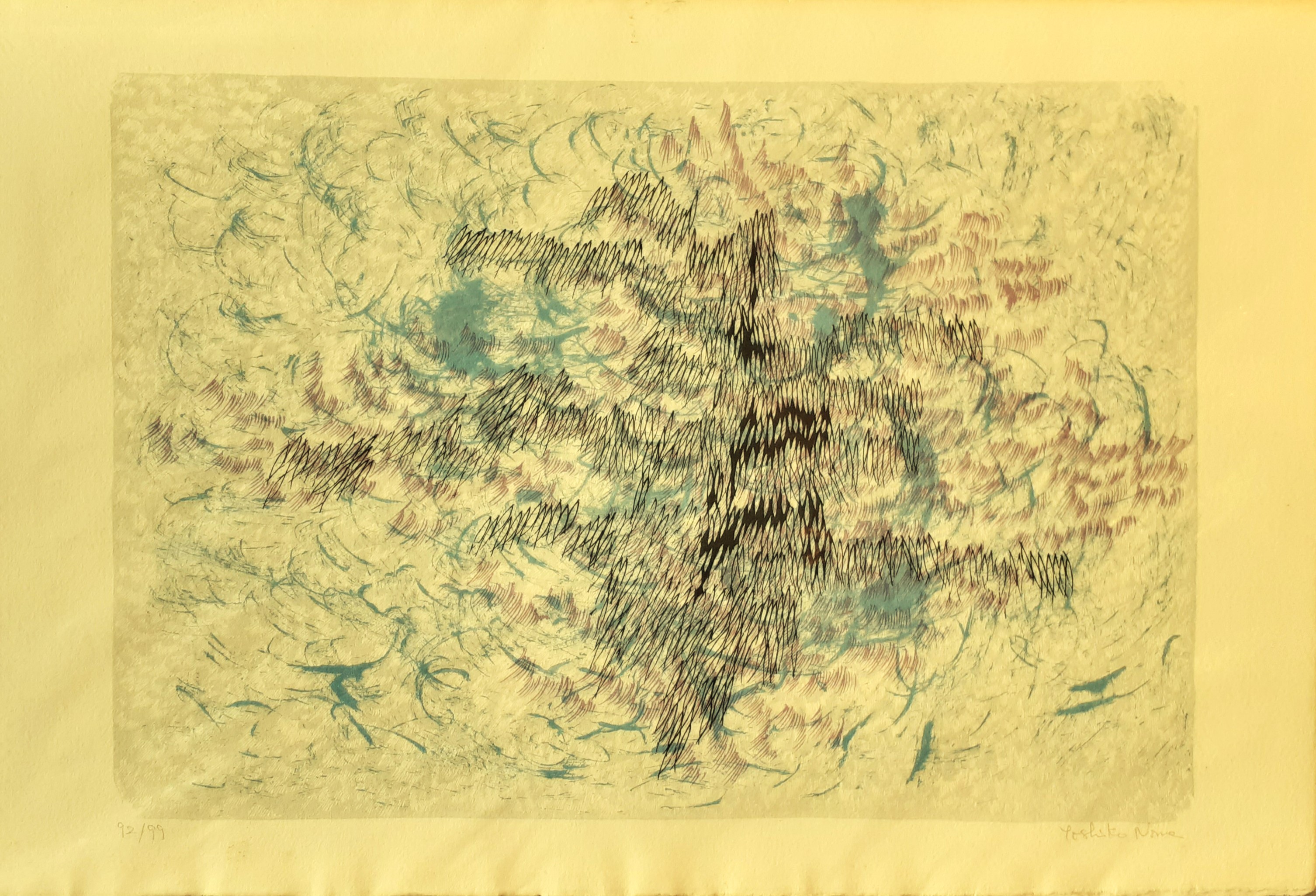 Litografia originale tiratura 92/99 di Yoshiko Noma 1967