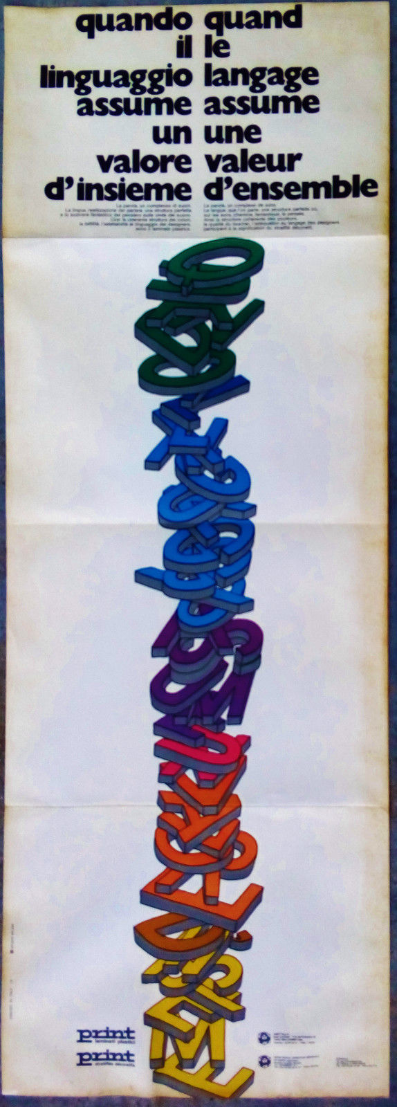 Locandina print laminati plastici ABET anni '70