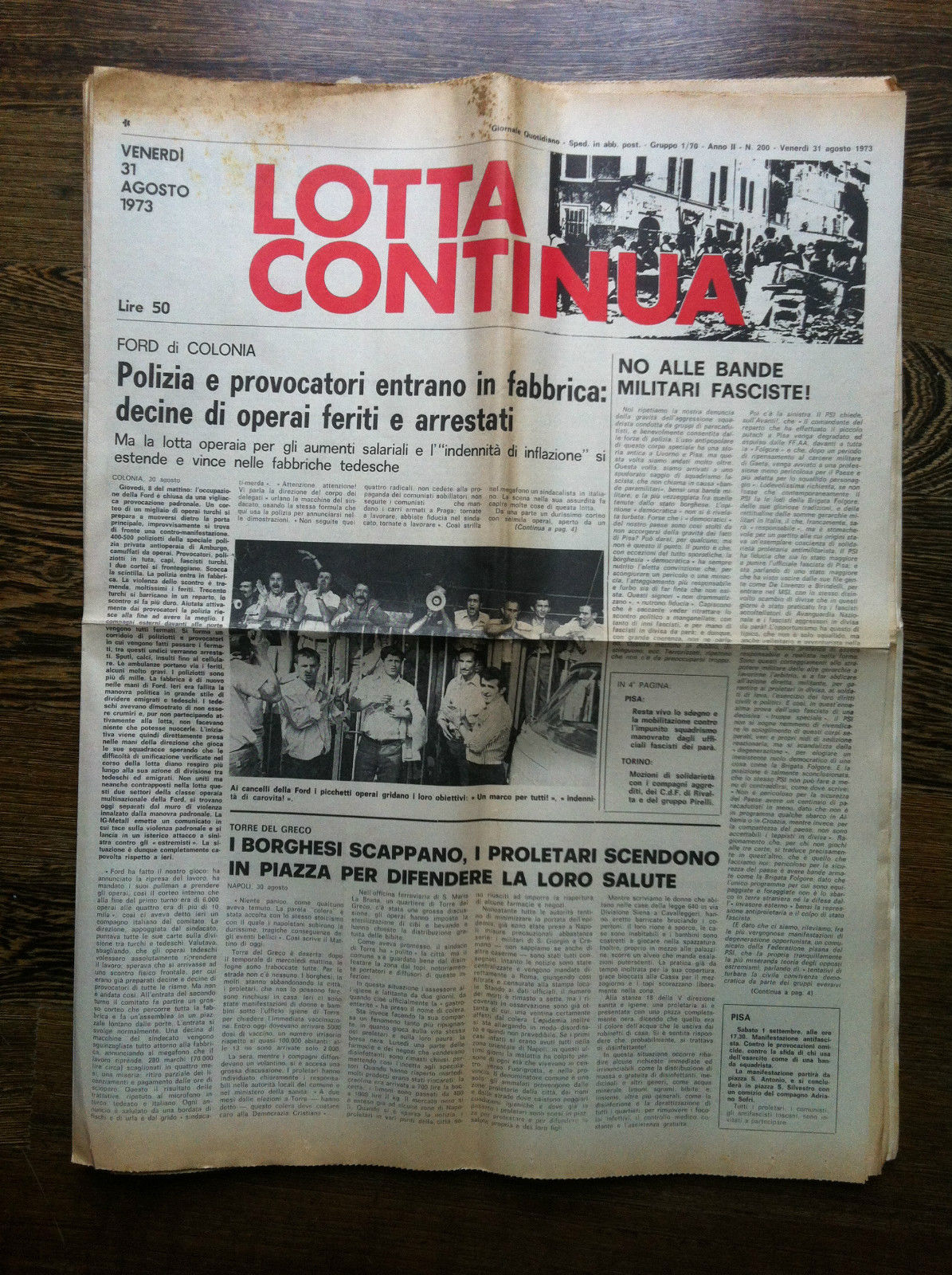 Lotta Continua Anno II n^ 200 Venerdì 31 Agosto 1973 …