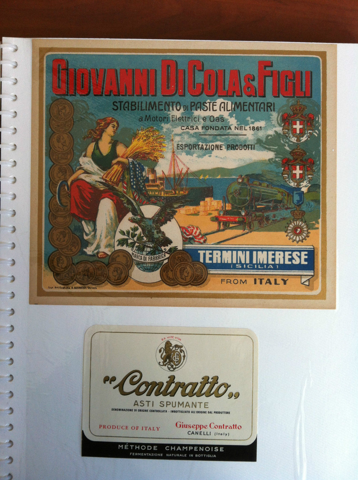 Lotto di 2 etichette originali d'epoca - E19586