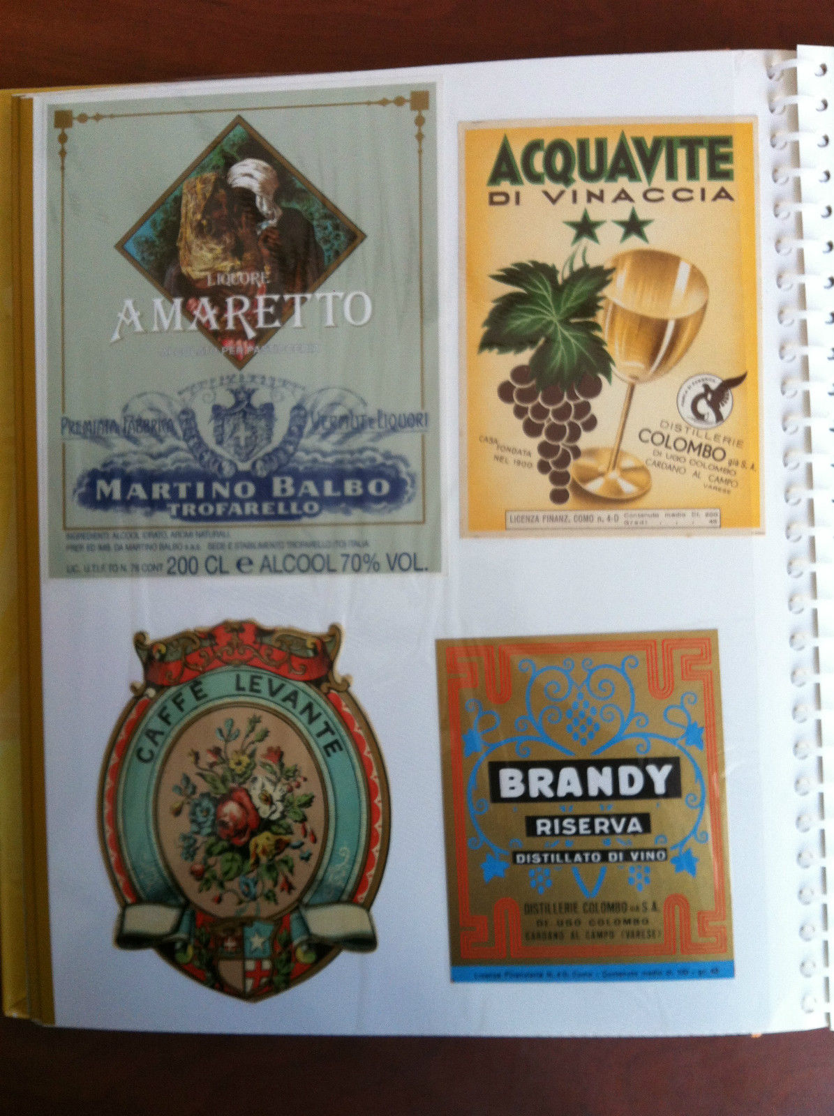 Lotto di 4 etichette originali d'epoca - E19605