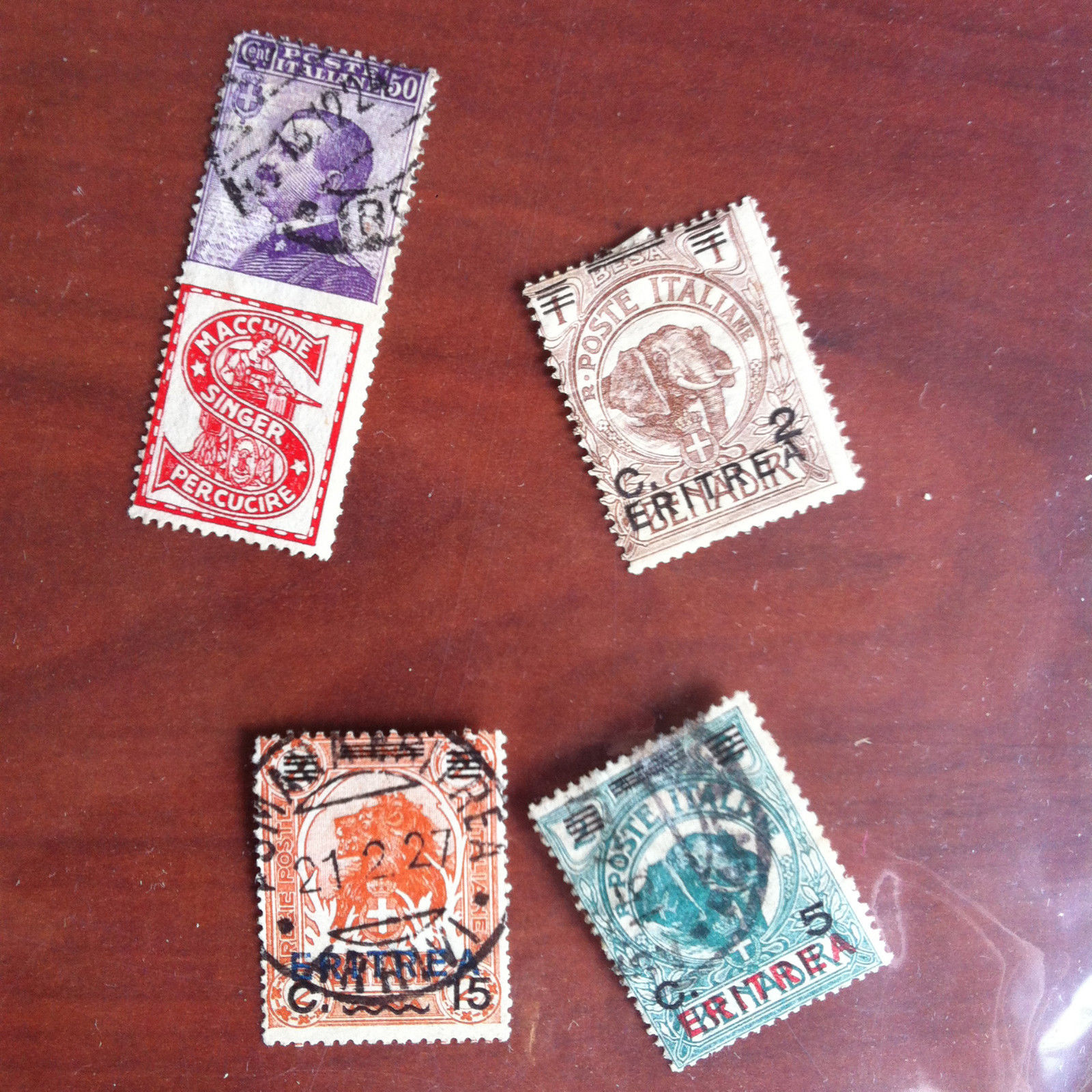 Lotto di 4 francobolli viaggiati anni '20 - E14612