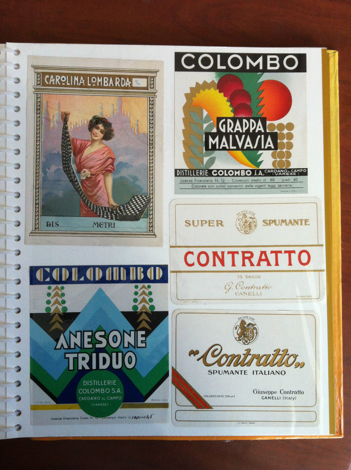 Lotto di 5 etichette originali d'epoca - E19614