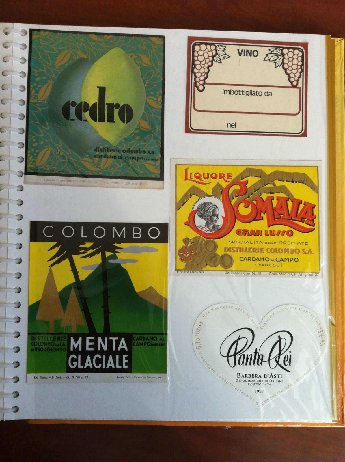 Lotto di 5 etichette originali d'epoca - E19618