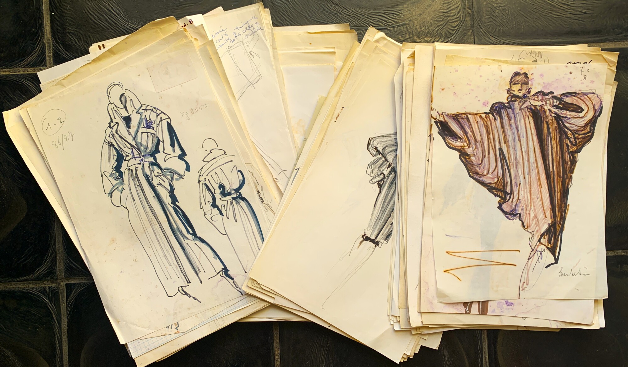 Rita Togno Lotto di modelli eseguiti manualmente dalla Stilista Torinese